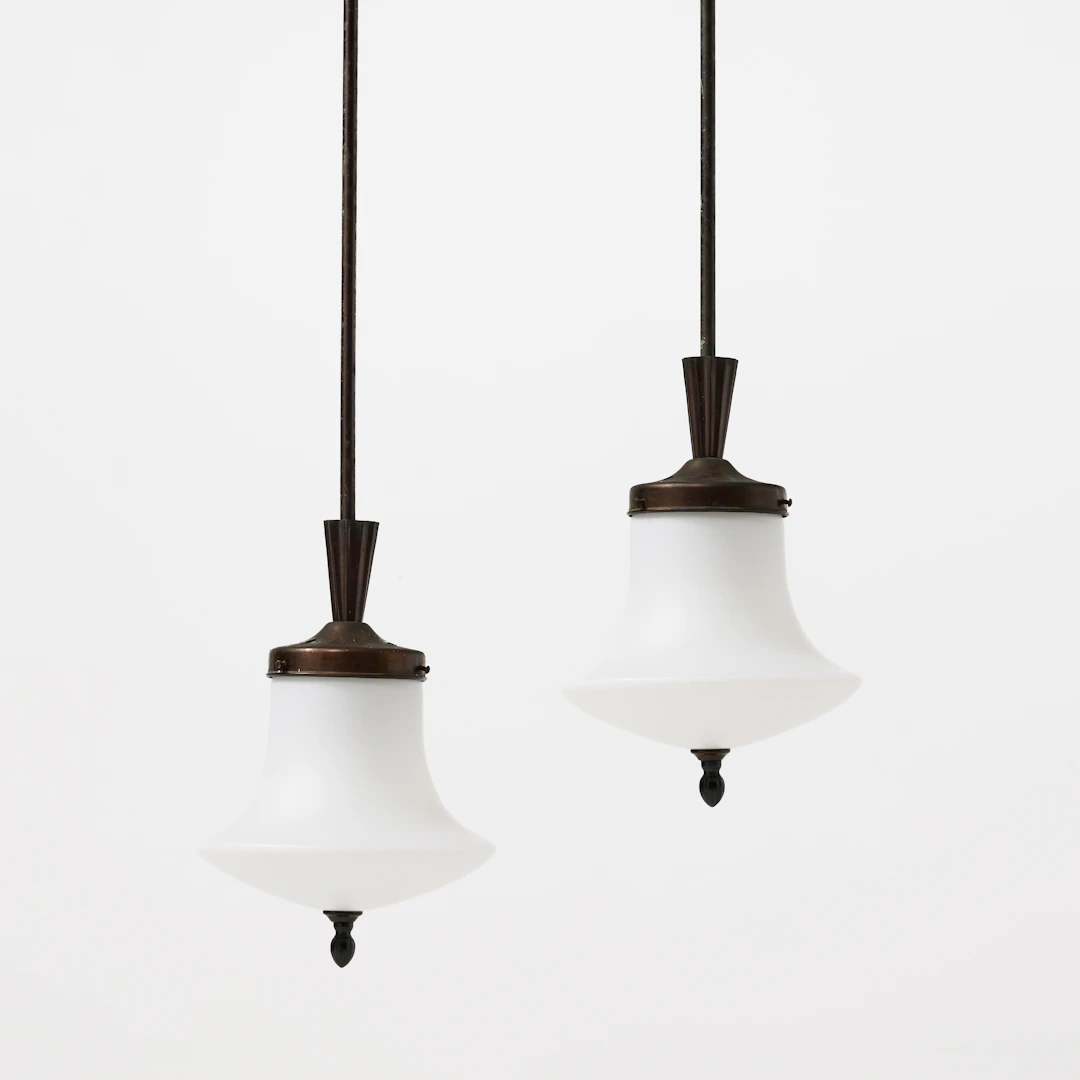 UPSALA ARMATURFABRIK. Taklampor, ett par, 1920-tal, Swedish Grace