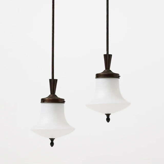 UPSALA ARMATURFABRIK. Taklampor, ett par, 1920-tal, Swedish Grace