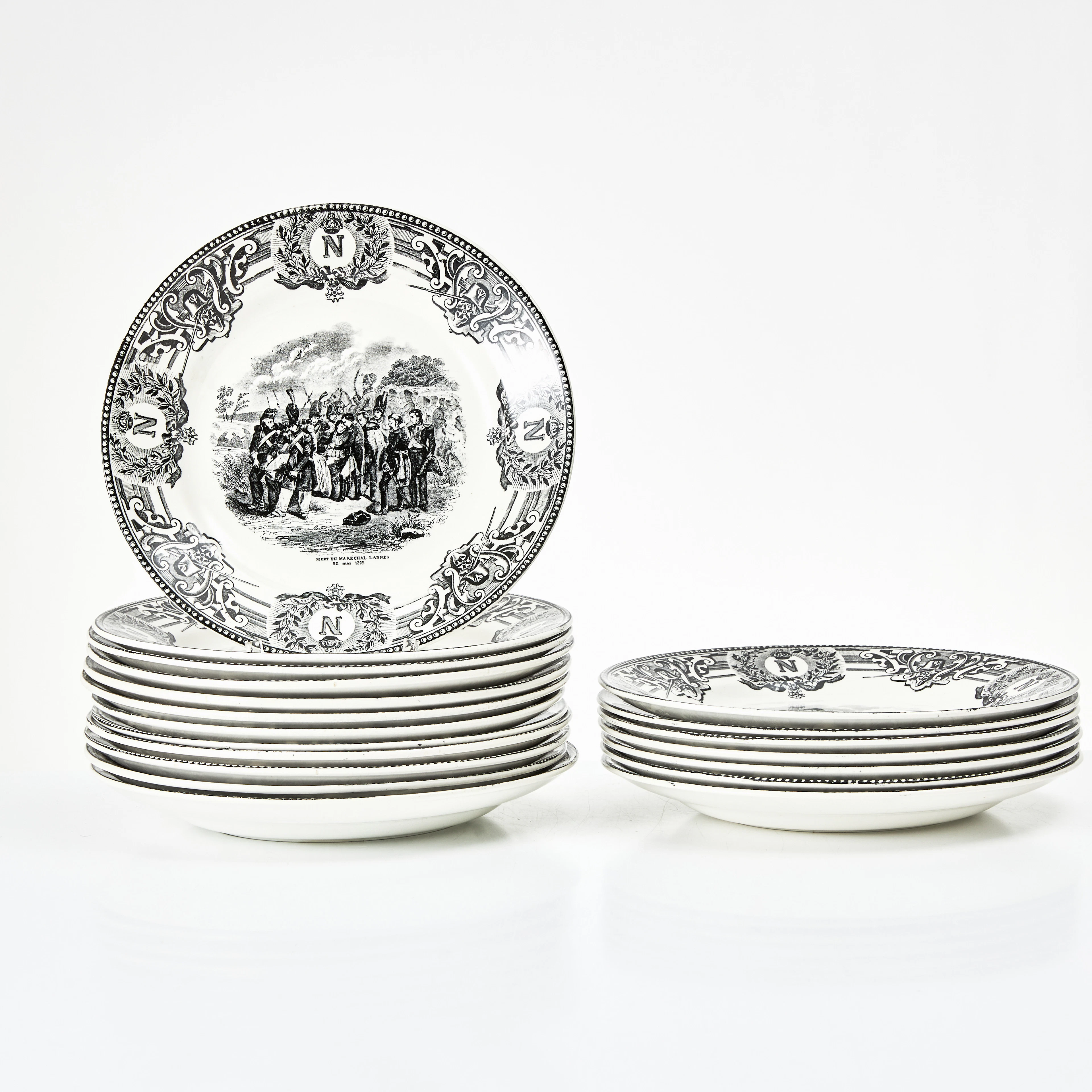 MATTALLRIKAR, 19 st., flintgods, Boch Fréres, Belgien, 1900-talets början.