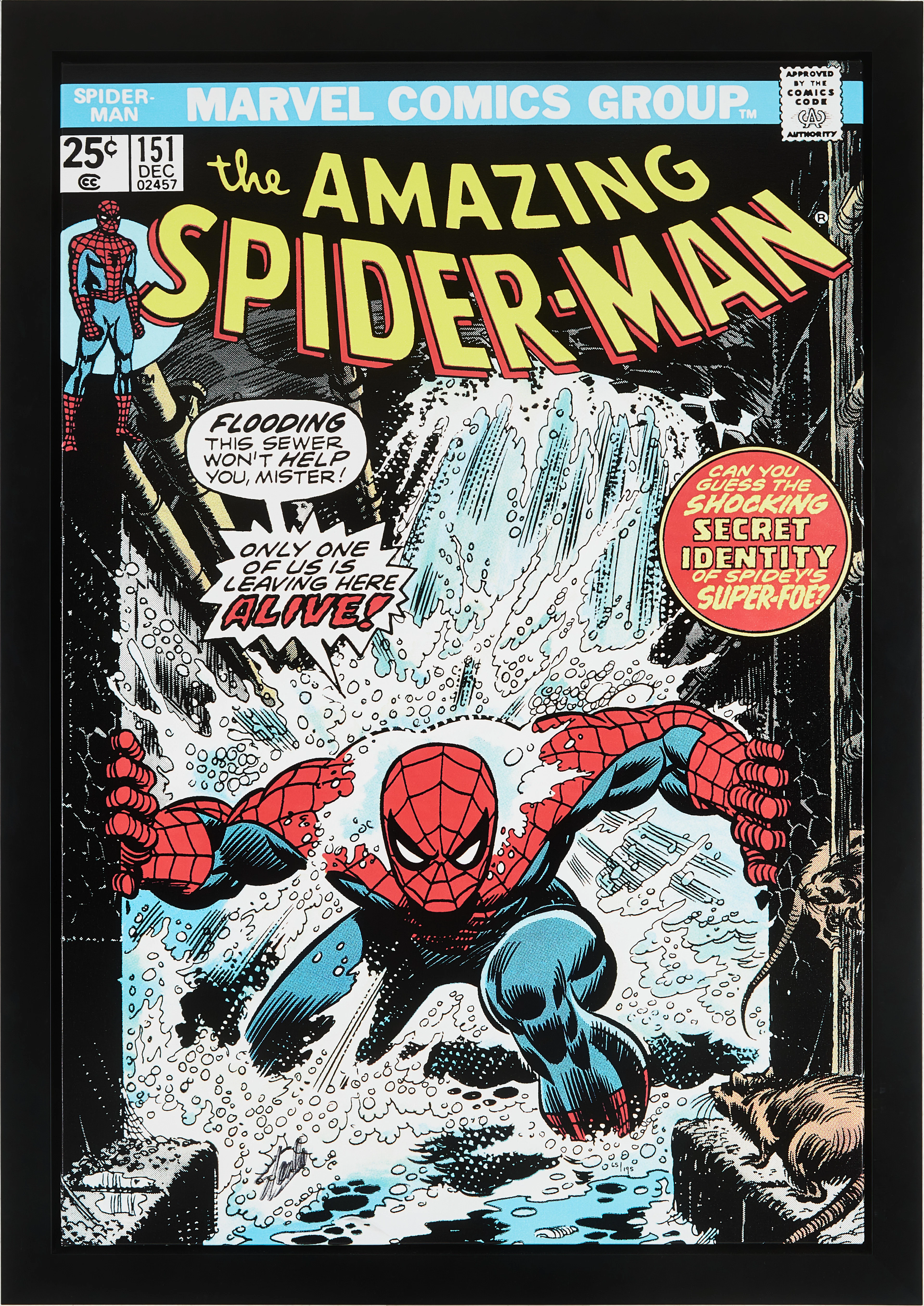 STAN LEE (1922-2018). "The Amazing Spiderman #151 - Only One Of Us