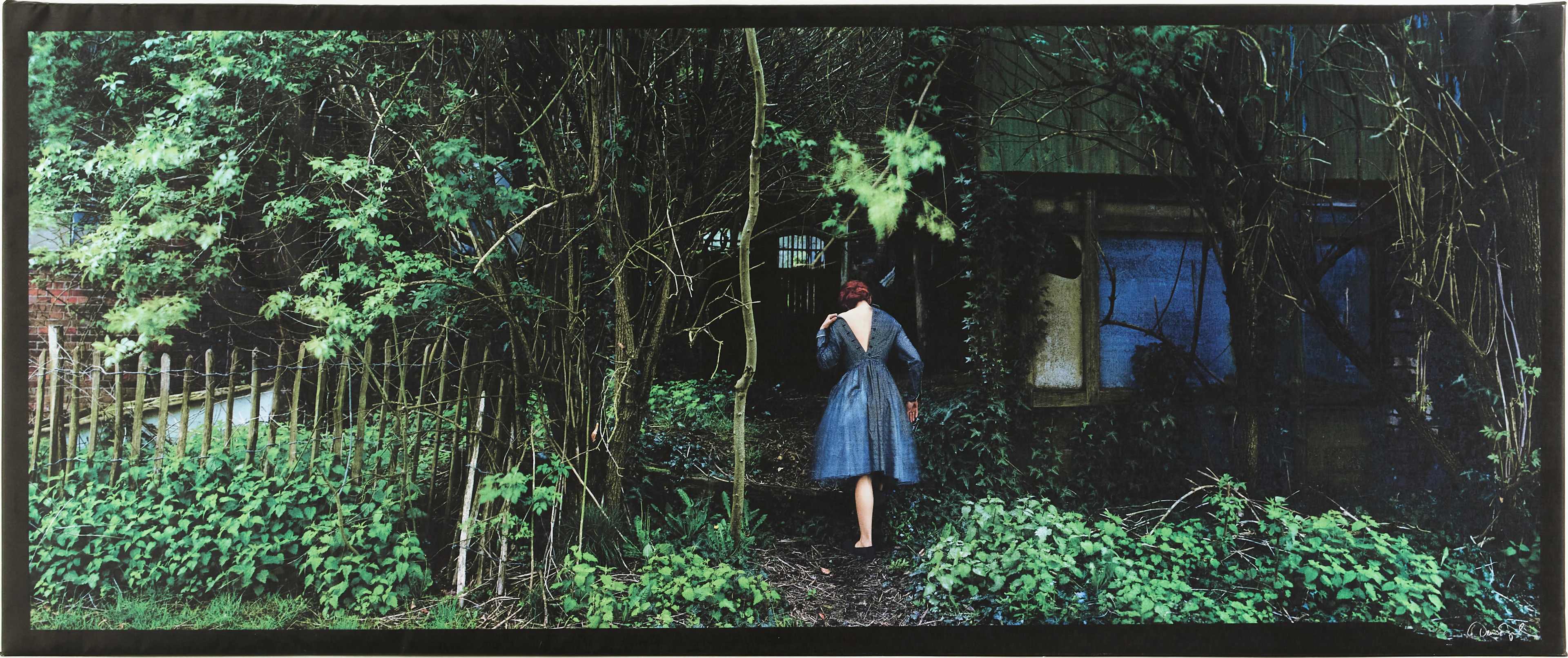 DENISE GRÜNSTEIN. "Figure in landscape", screentryck på duk, numrerad