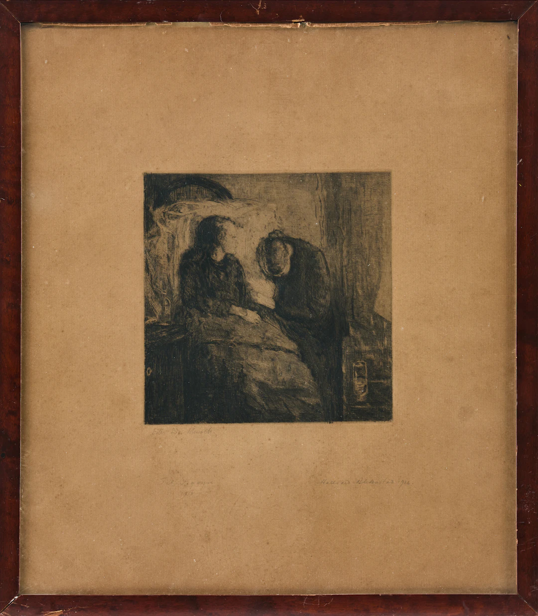 MUNCH EDVARD. (Norge, 1863-1944). Efter. "Det syke barn" (The Sick