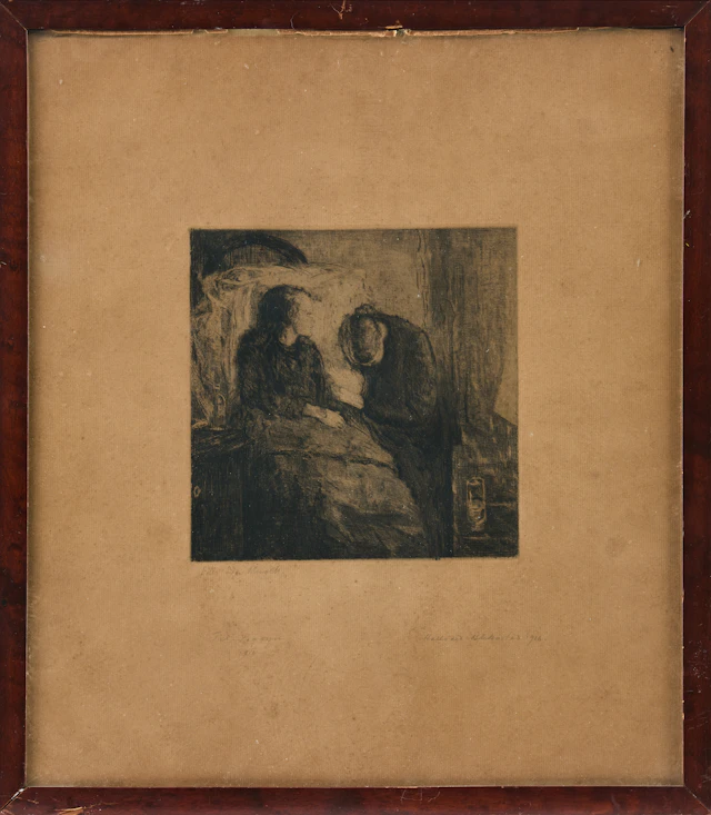 MUNCH EDVARD. (Norge, 1863-1944). Efter. "Det syke barn" (The Sick