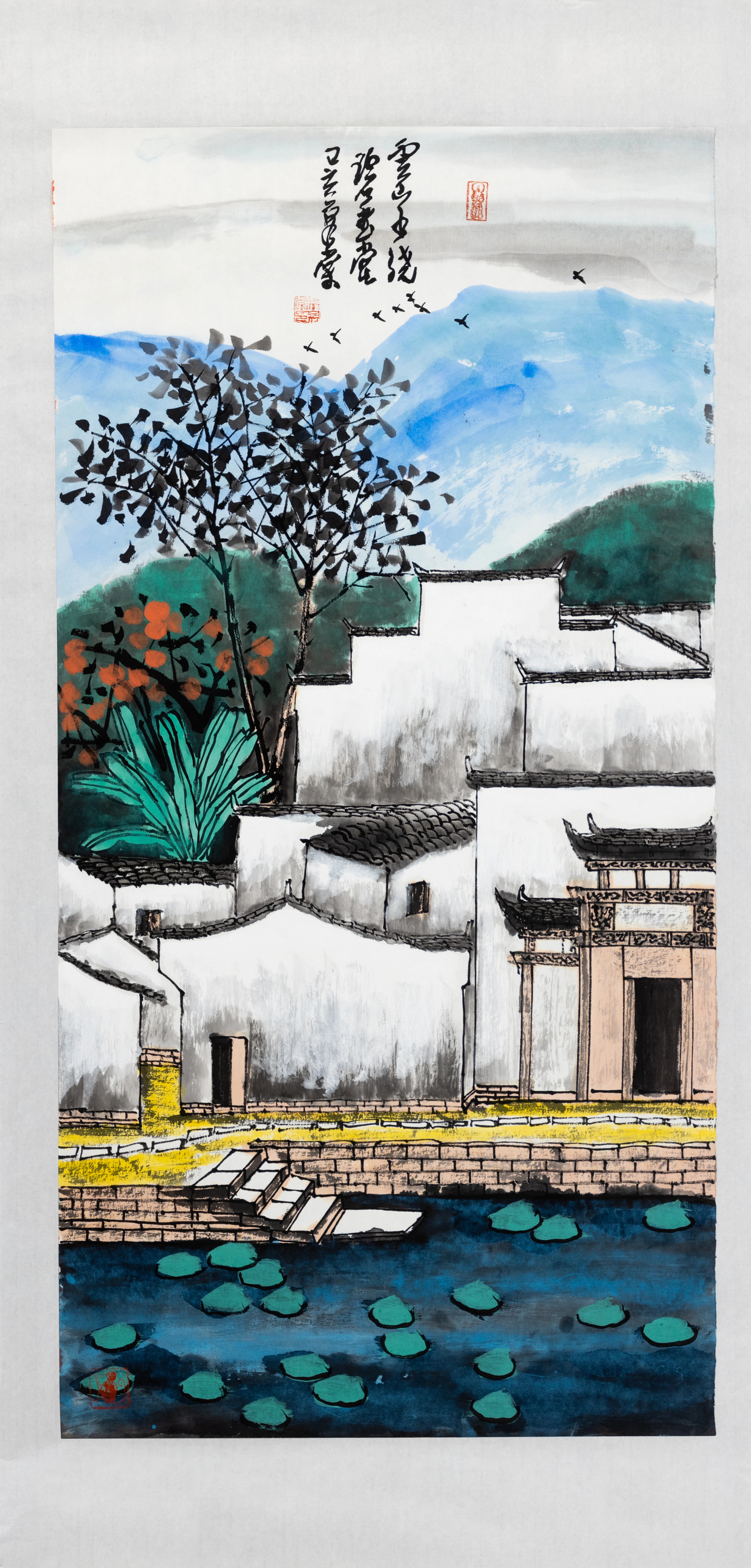 WU QUANTANG (吴泉棠 1956). Wasserstadt Quzhou in Jiangnan, 1995.