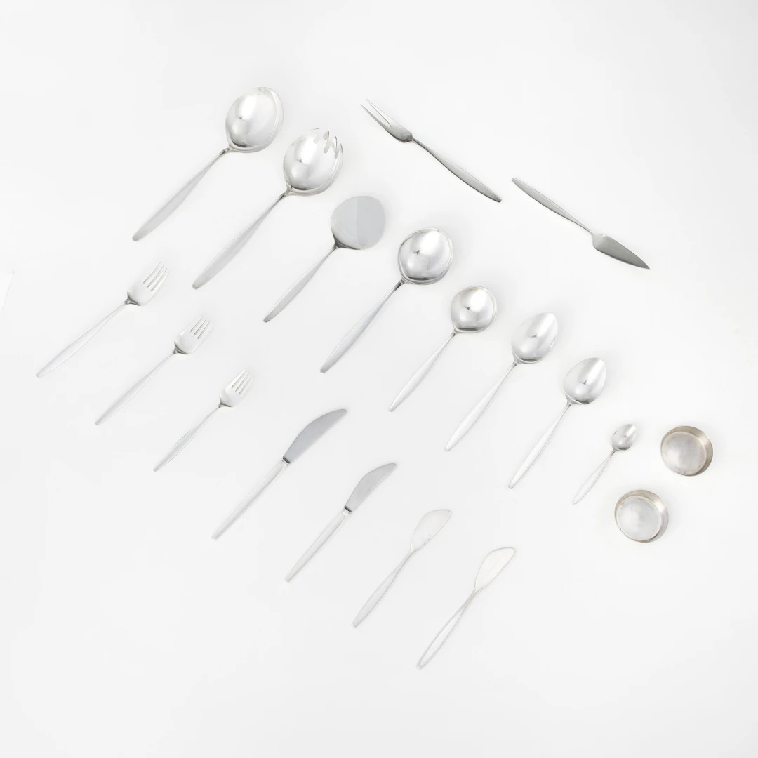 GEORG JENSEN. Bestickuppsättning, 126 delar, sterlingsilver, Danmark