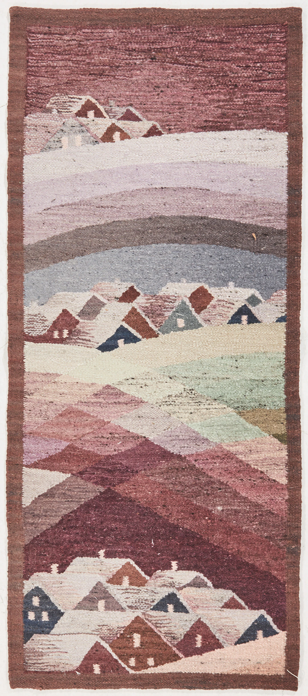 ANNA SZCZESNA (POL). "Zimowa noc" ( "Vinternatt" ) textil/kelim, baksida
