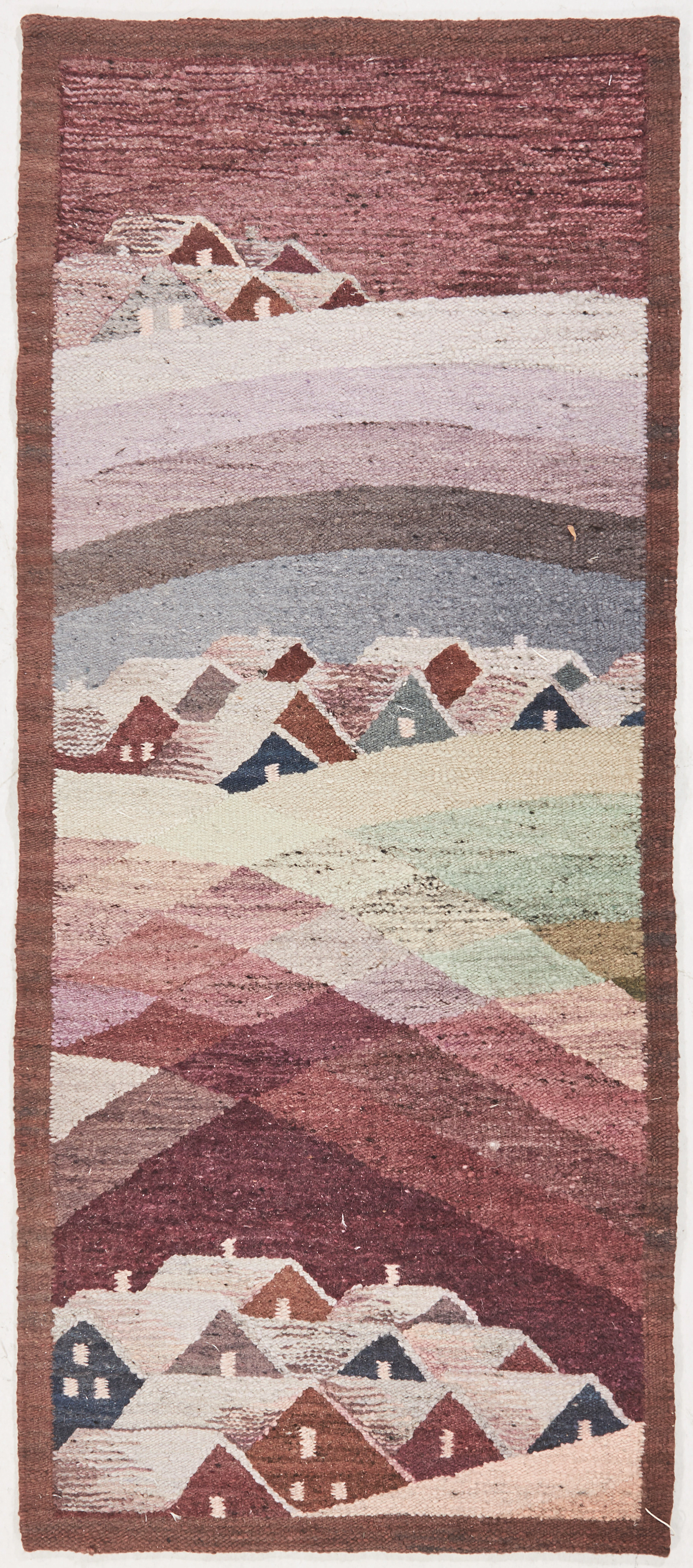 ANNA SZCZESNA (POL). "Zimowa noc" ( "Vinternatt" ) textil/kelim, baksida