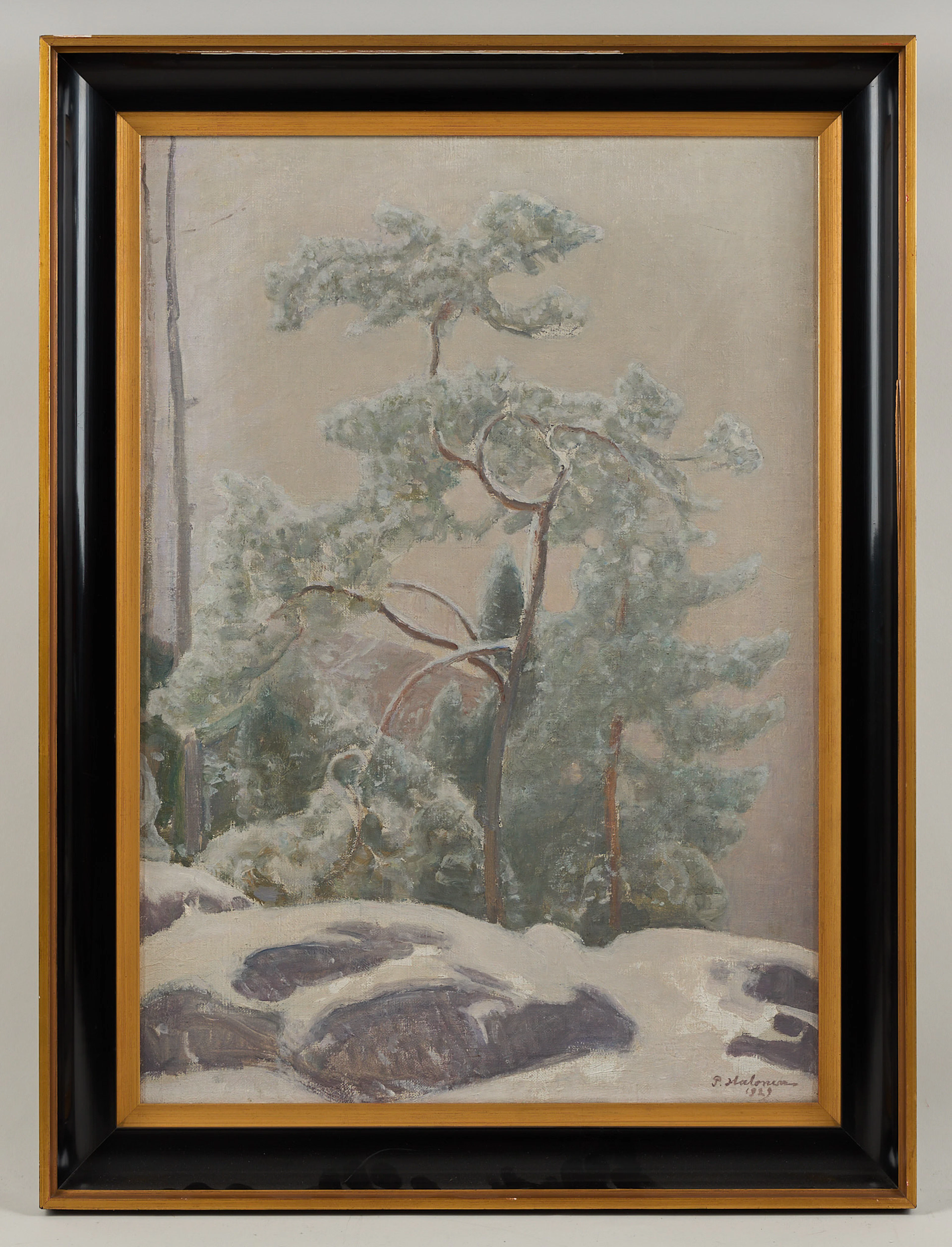 PEKKA HALONEN. Tall på klippan, signerad samt daterad 1929, olja på duk.