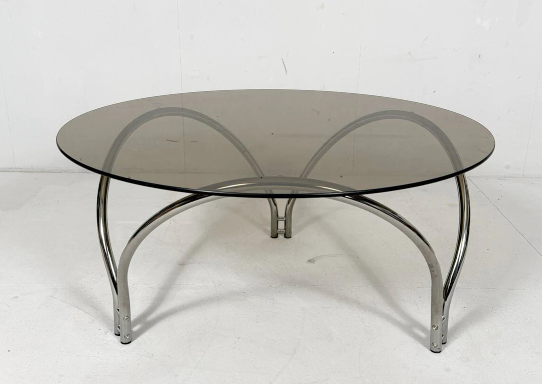 Mid Century Coffee Table/Couchtisch, Chrome, Deutschland, 1970er Jahre.