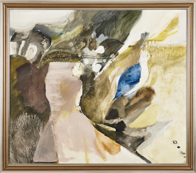 GUNNAR JOHNSSON (1917-2007). TILLSKRIVEN. "Dramatisk kyst", olja på duk.