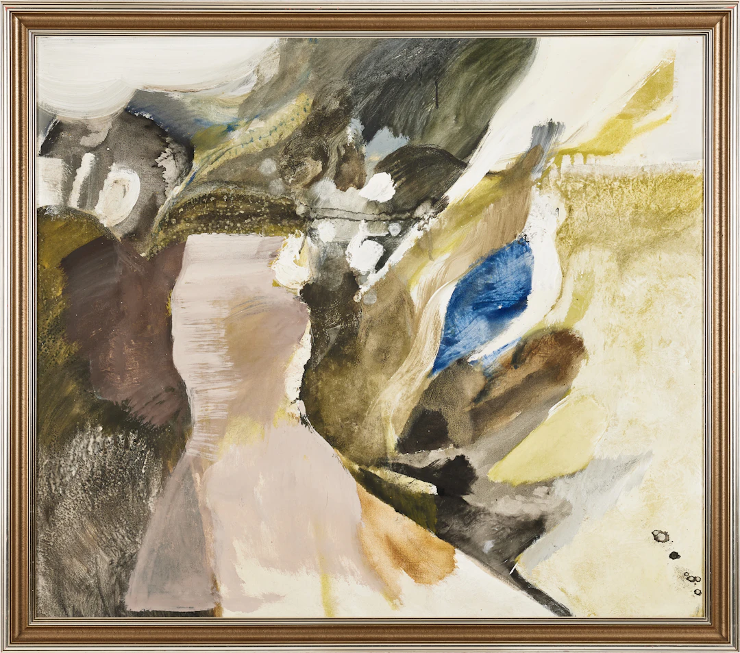 GUNNAR JOHNSSON (1917-2007). TILLSKRIVEN. "Dramatisk kyst", olja på duk.