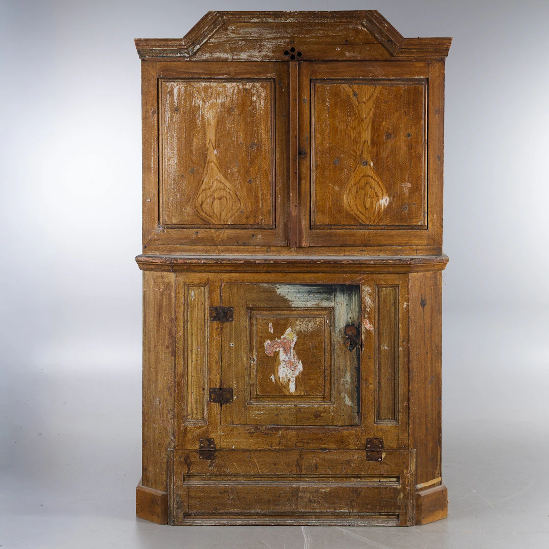 SKÅP, allmoge, senare bemålat trä, 1800-tal.