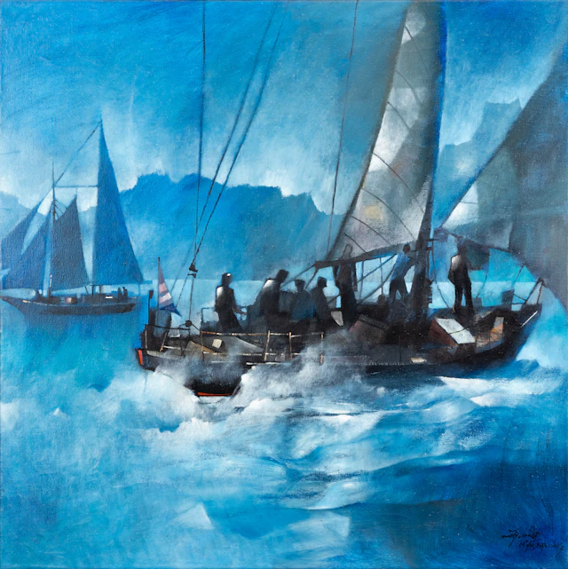 ANAND PANIN (GEB. 1938). Untitled (Segelboote).