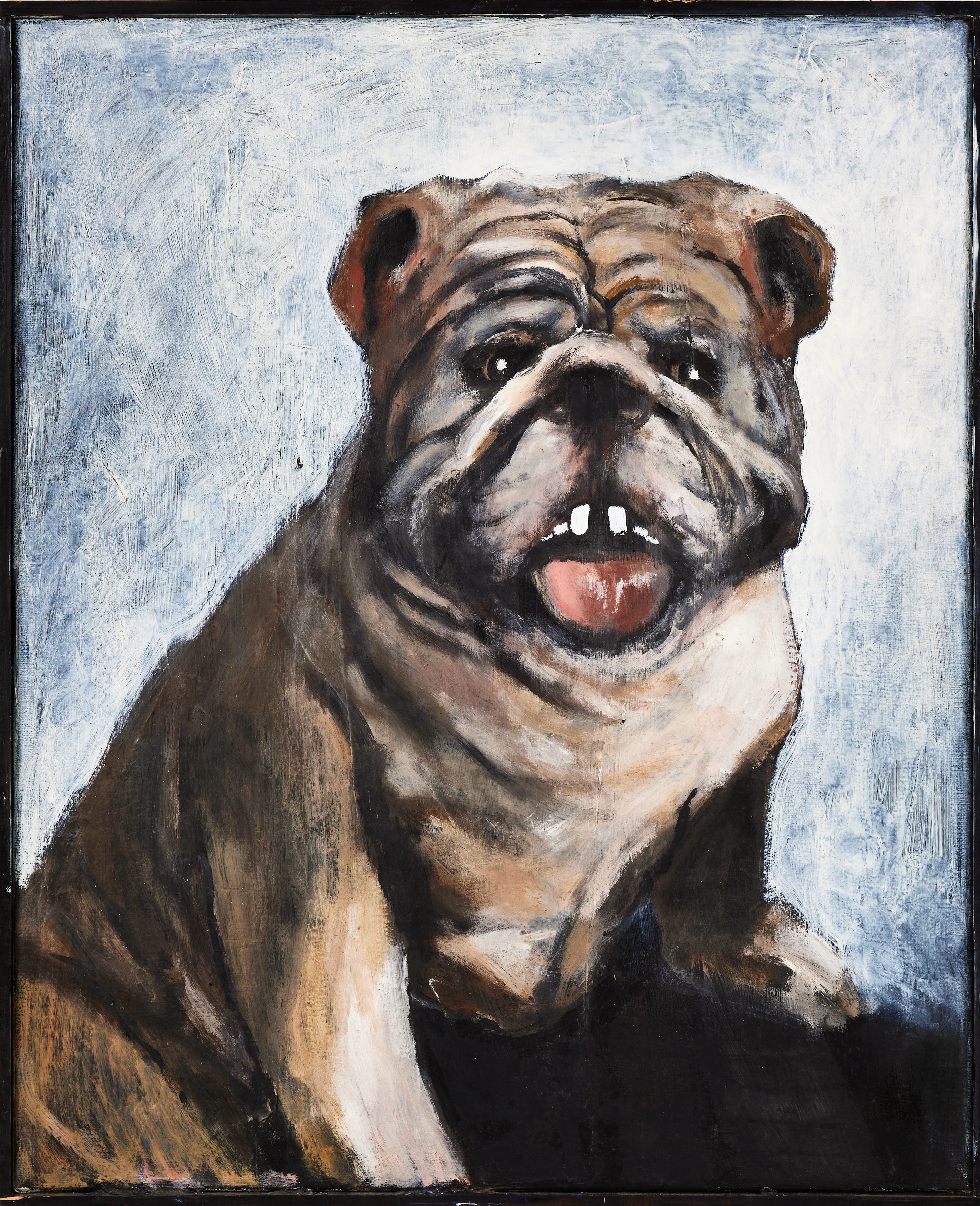 HÅKAN WELIN (FÖDD 1960). Bulldog, olja på duk.