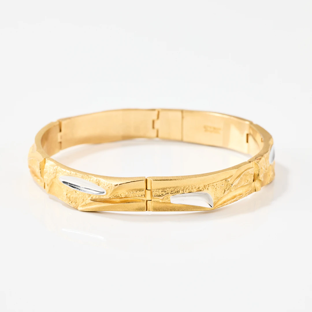 BJÖRN WECKSTRÖM. Armband, 18K guld och platina, för Lapponia, Helsingfors 1994.