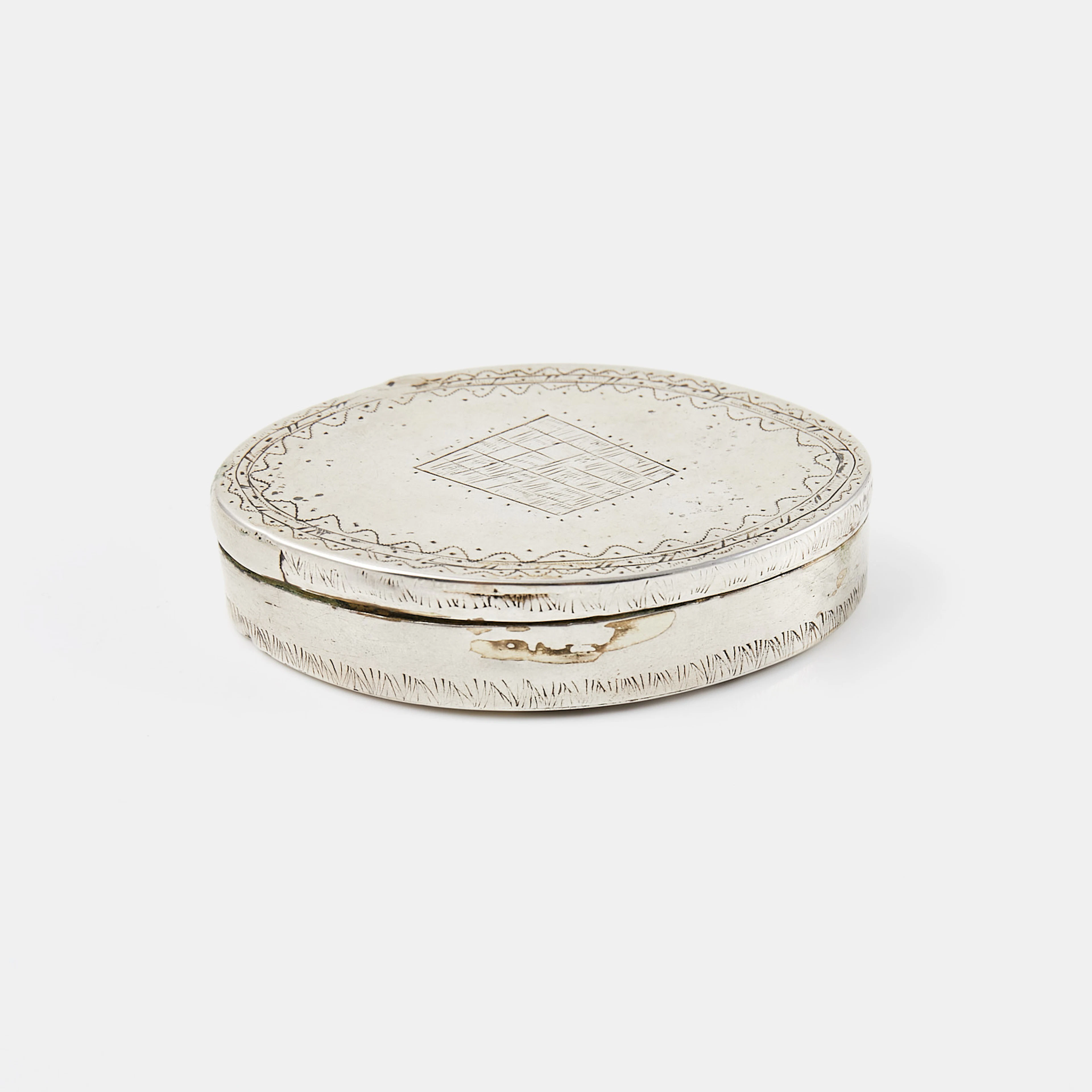 LOCKDOSA, silver, Olof Hellbom (verksam 1794-1818), Stockholm, 1813.