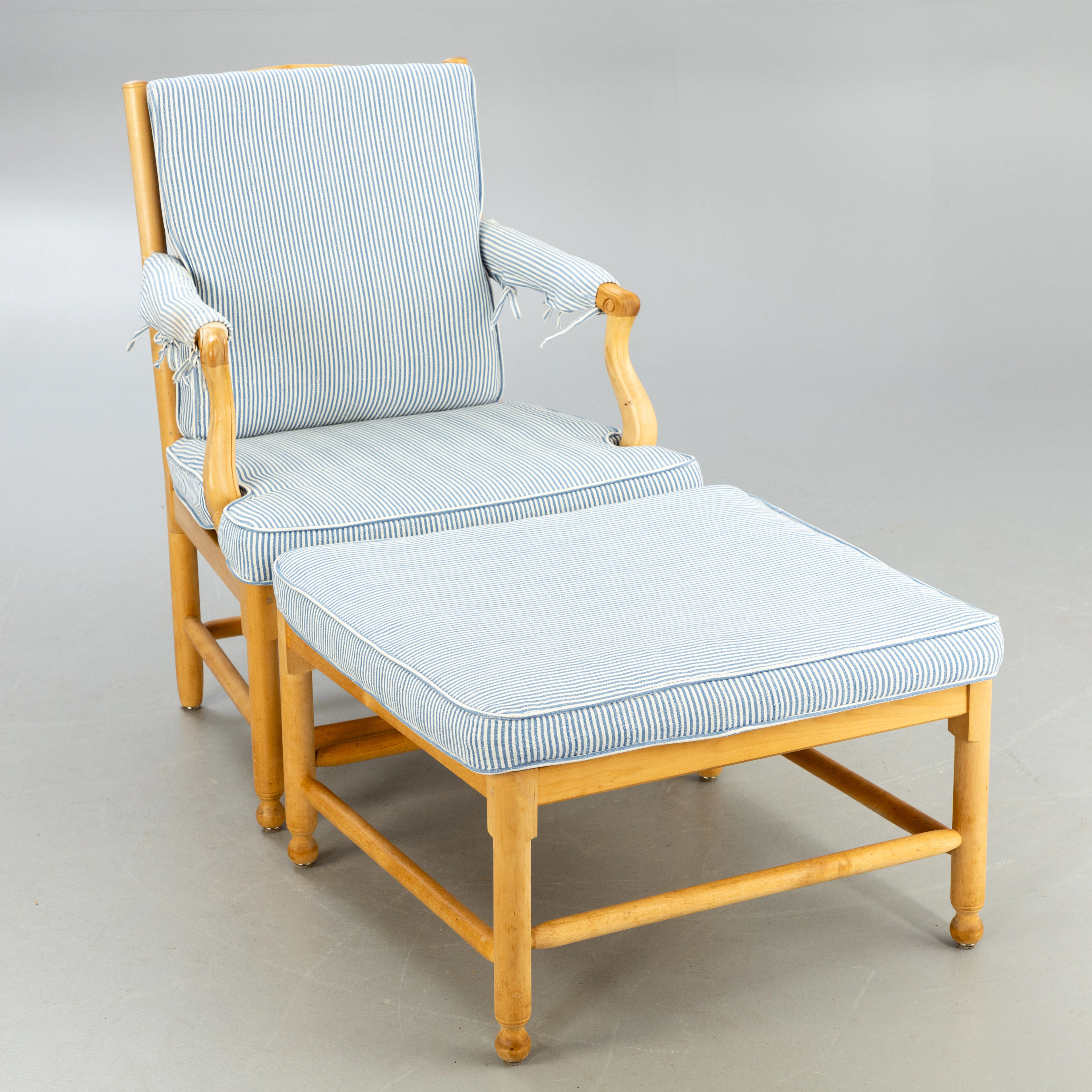 Ikea, Sessel + Hocker 'Gripsholmsfåtölj', Serie 'Medevi brunn', 1990er