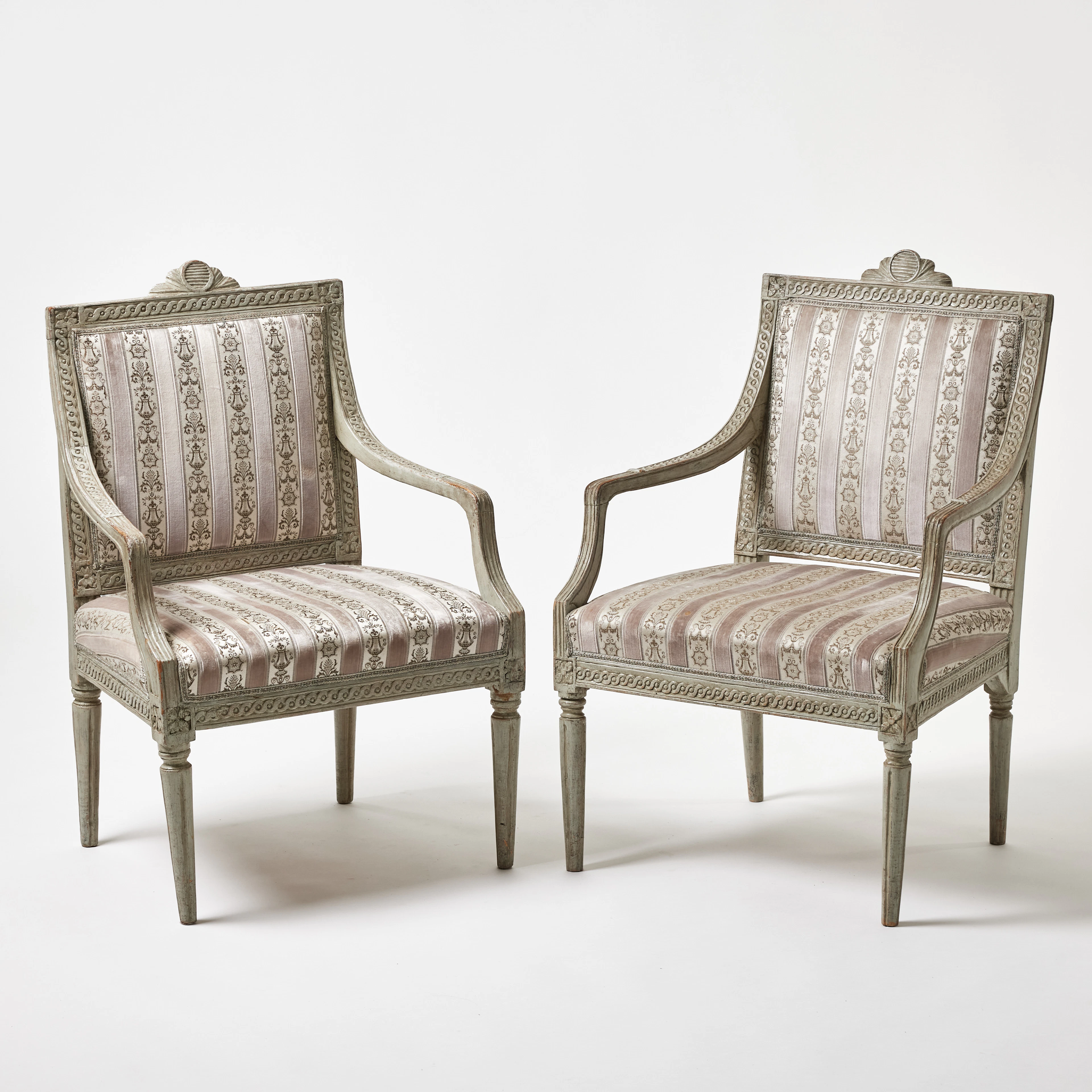 ARMLÄNSTOLAR, gustavianska, 1700-tal, Stockholmsarbeten.