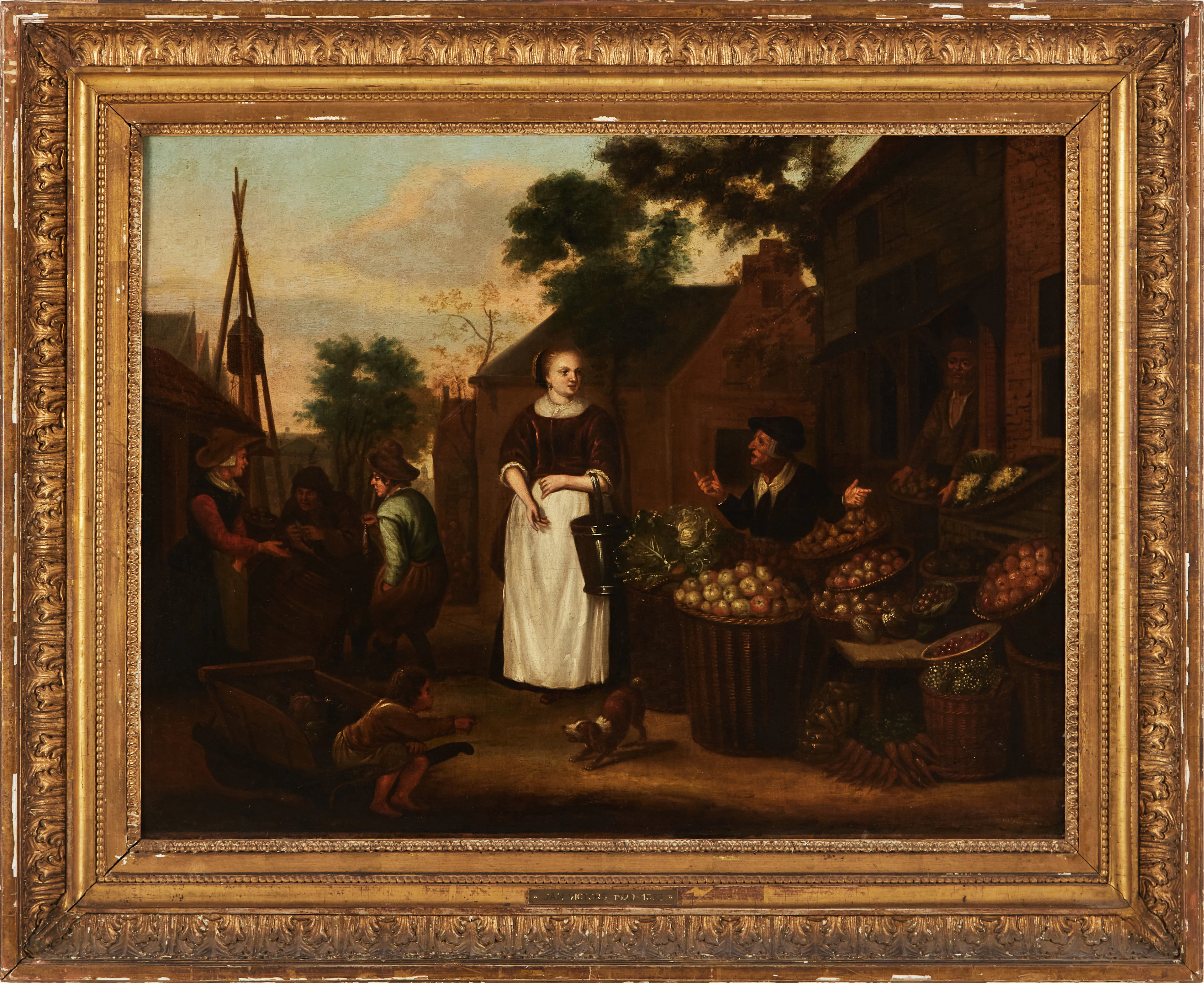 JAN VICTORS, hans efterföljd, (Holland, 1619-1676), Frukt och grönsakshandel.