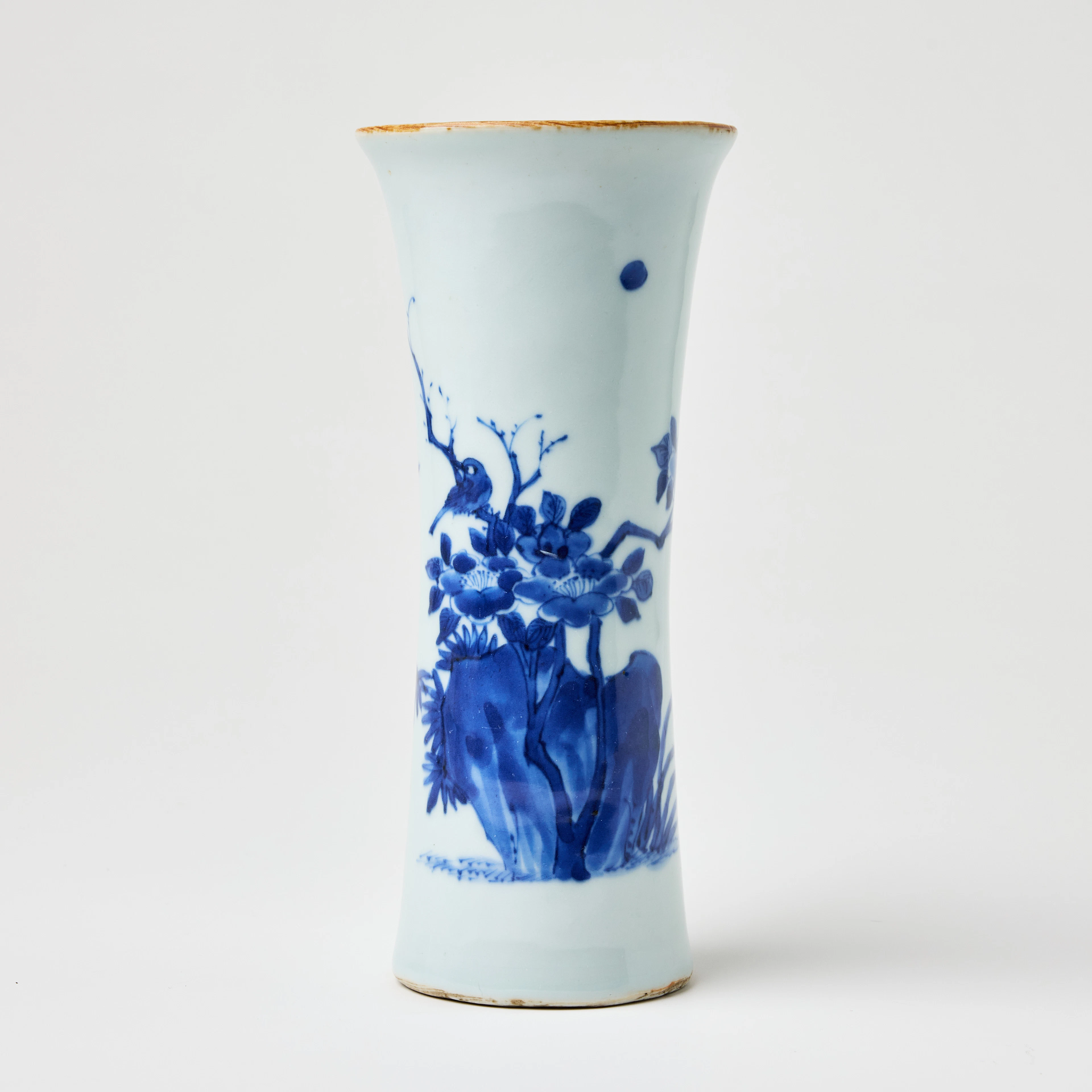 A Chinese Blue and White Porcelain Vase, Gu.