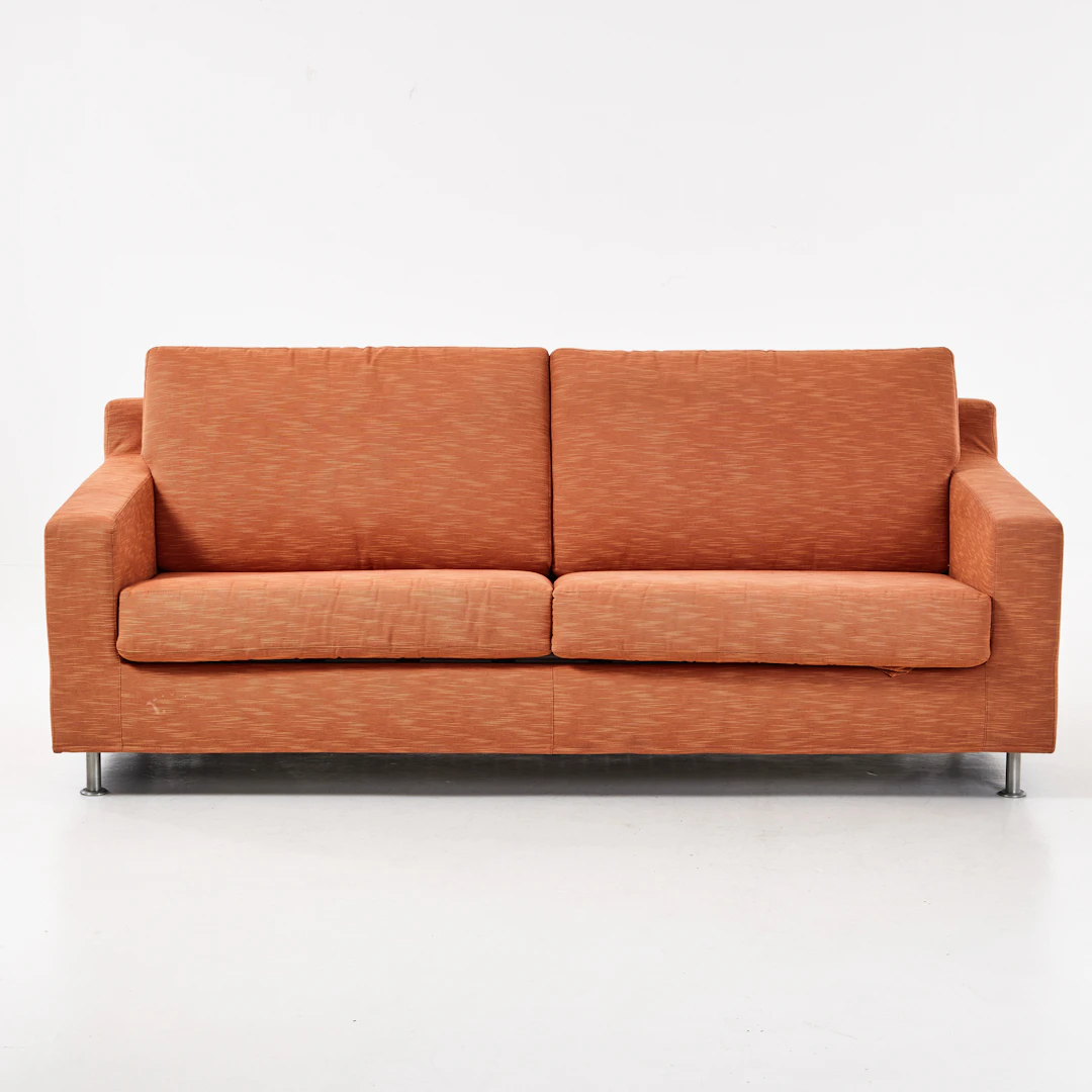 SOFFA, 2000-tal, Vibieffe, bäddsoffa, två sitts, orange klädsel, Italien.