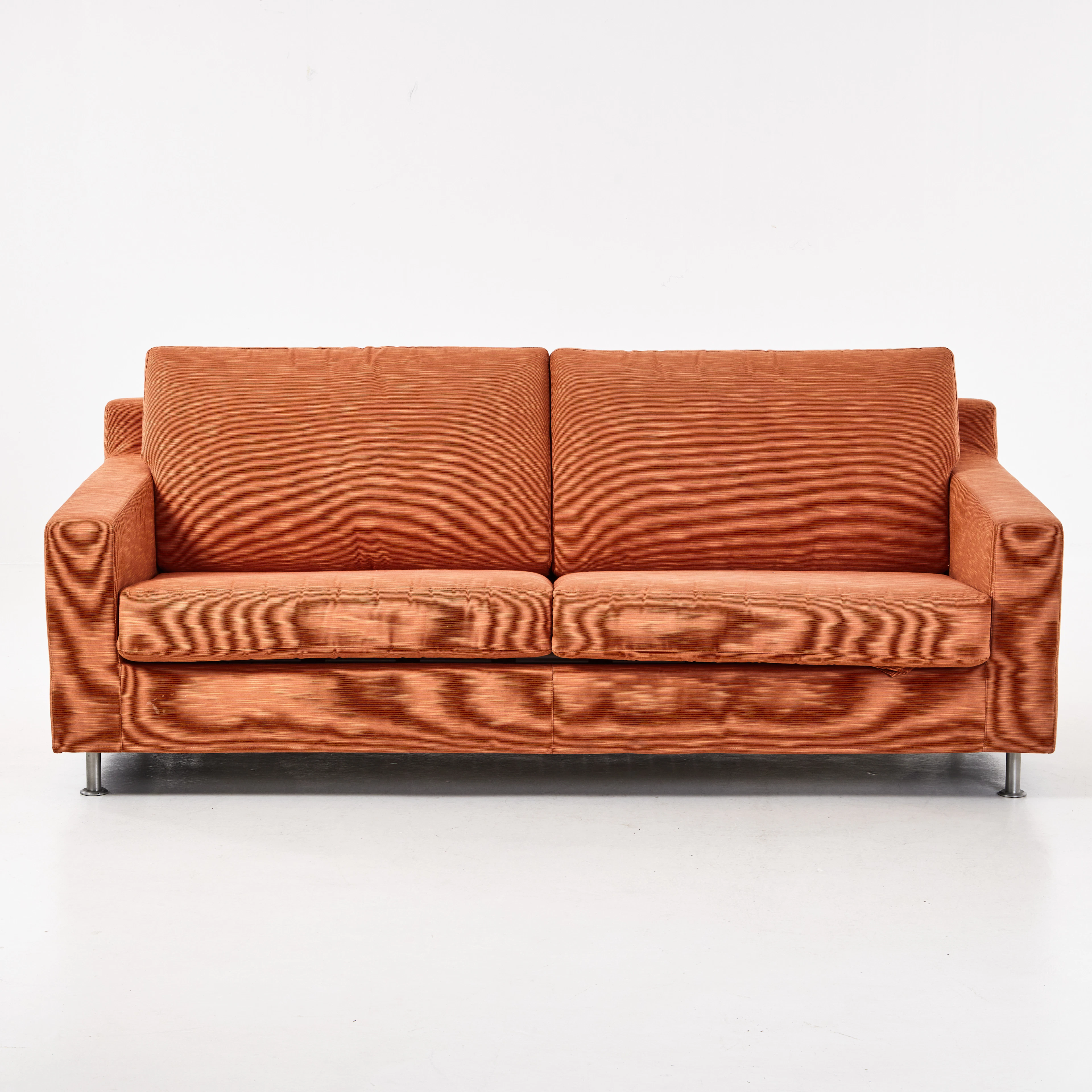SOFFA, 2000-tal, Vibieffe, bäddsoffa, två sitts, orange klädsel, Italien.