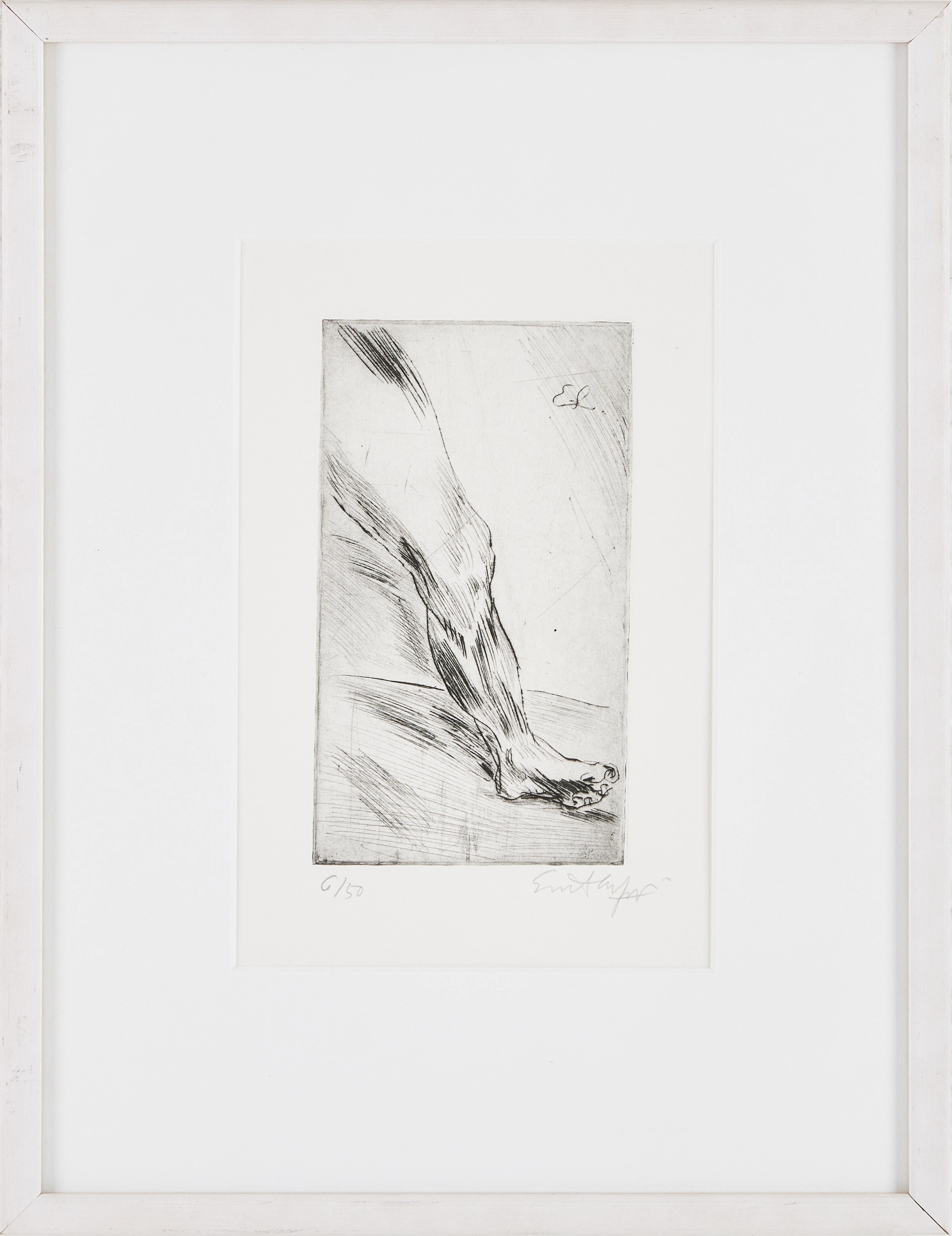 EVERT LUNDQUIST. "Benet II", torrnålsgravyr, 6/50, signerad.