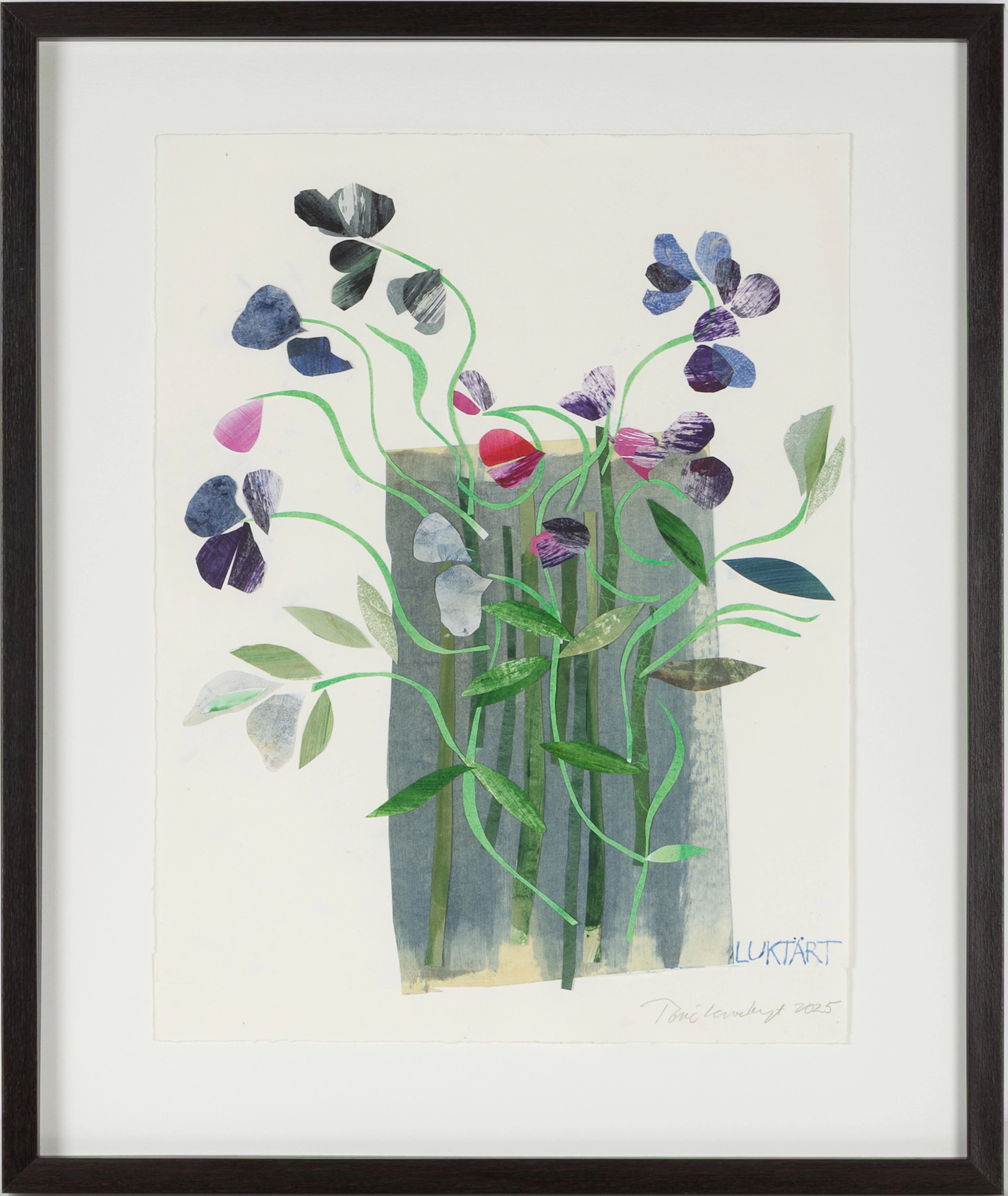 TONIE LEWENHAUPT (FÖDD 1937). "Luktärt", collage, signerad och daterad
