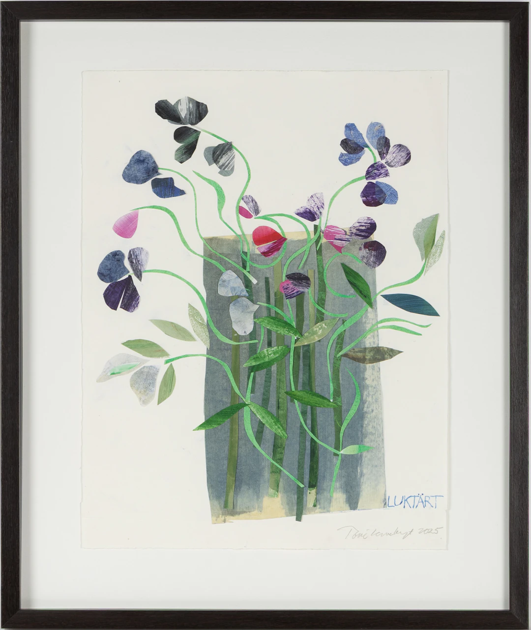 TONIE LEWENHAUPT (FÖDD 1937). "Luktärt", collage, signerad och daterad