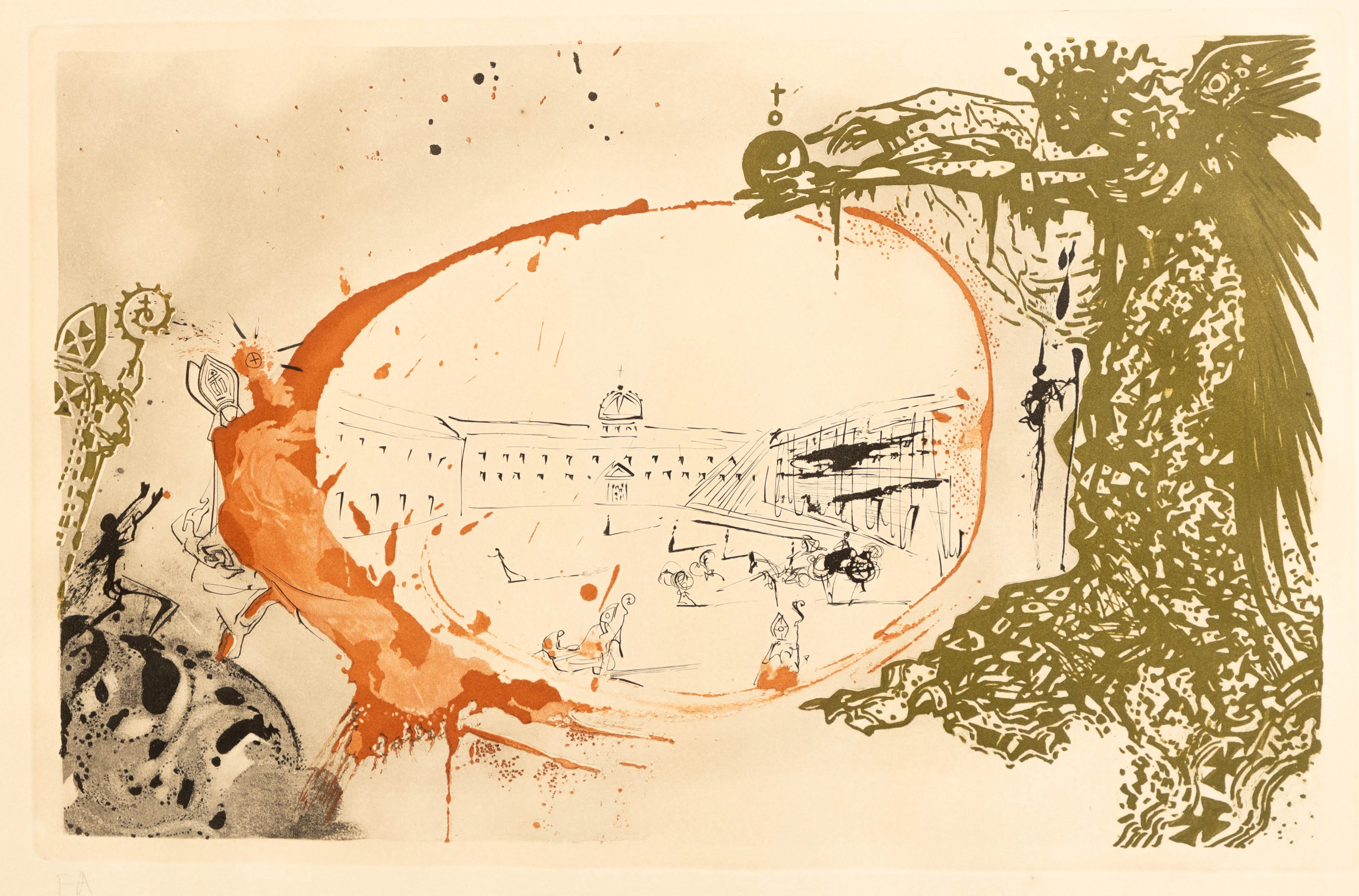 SALVADOR DALI (1904-1989). Vision de paradis.