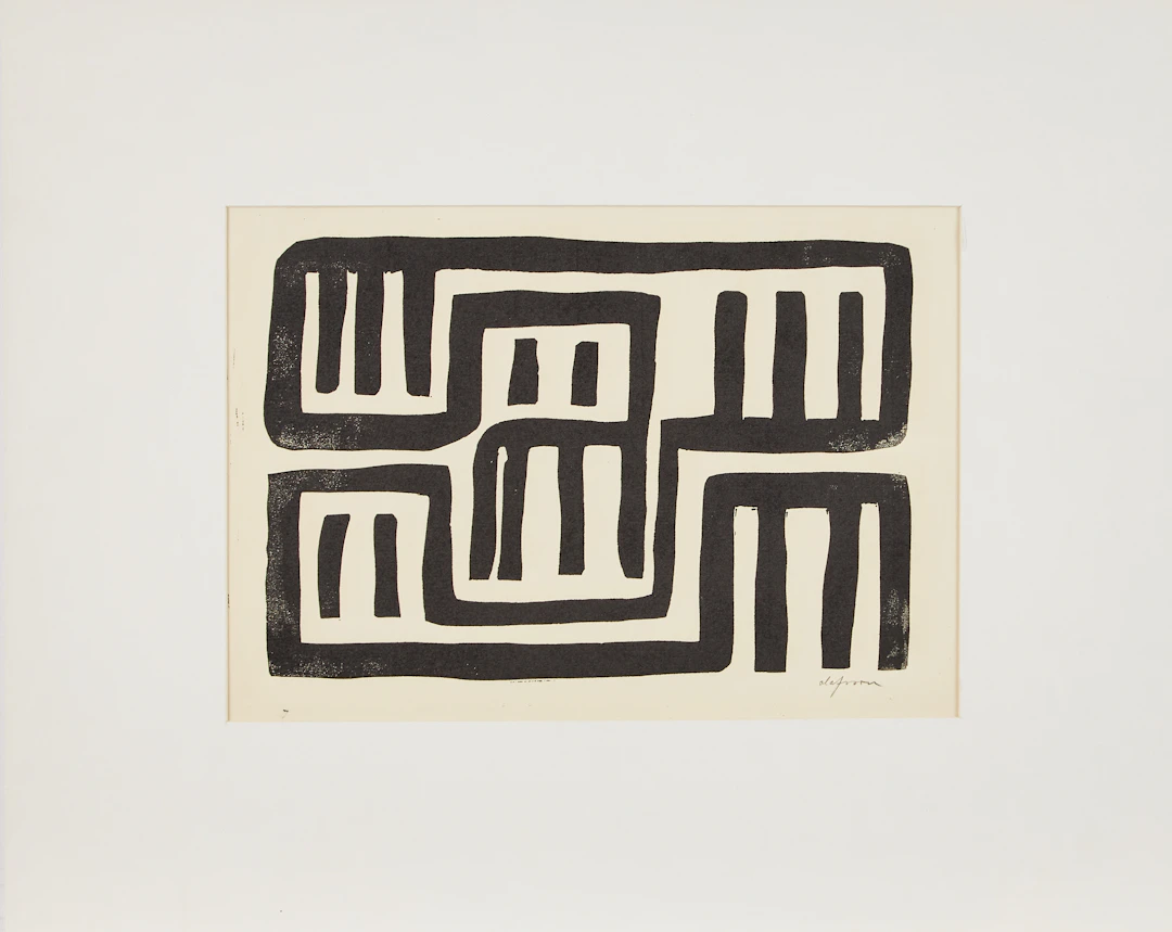 PIERRE OLOFSSON. "Krumelur", litografi.