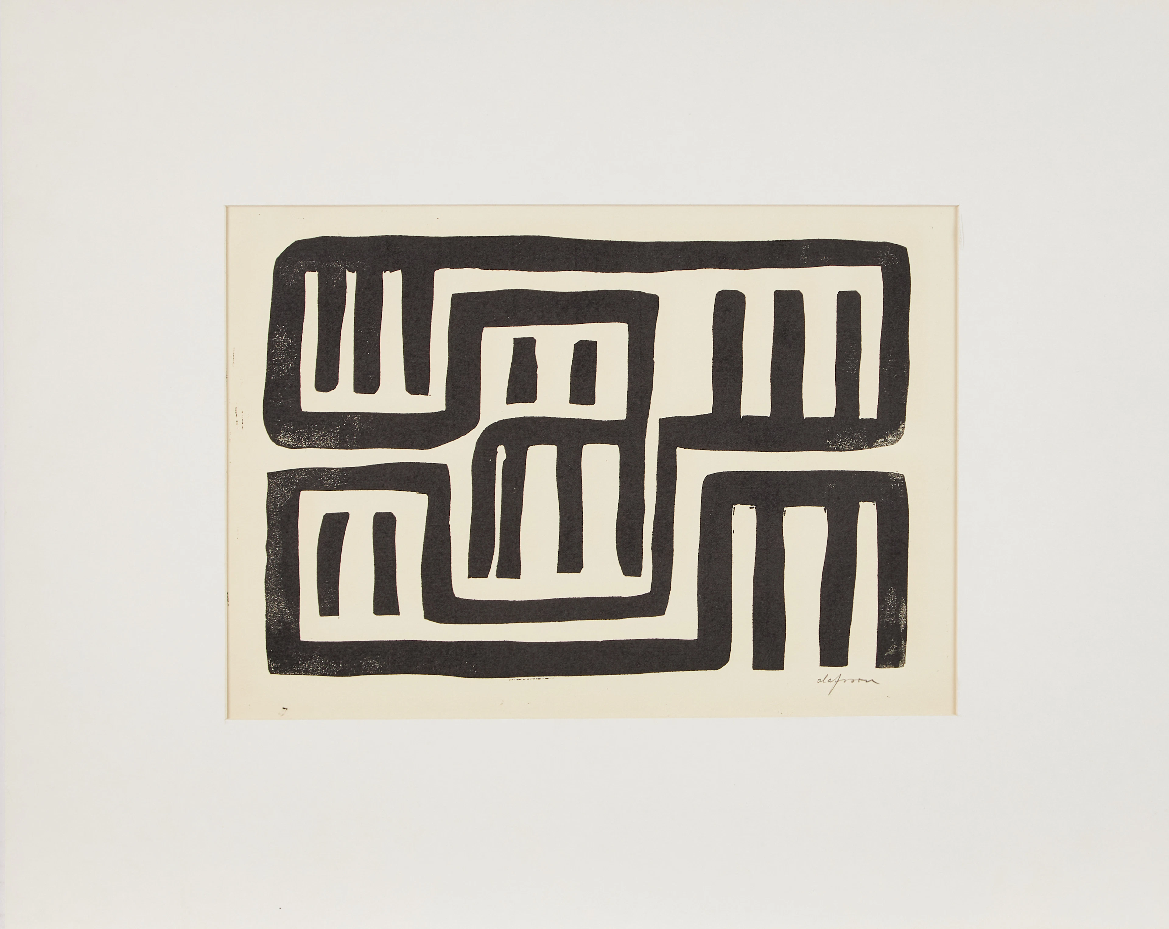 PIERRE OLOFSSON. "Krumelur", litografi.