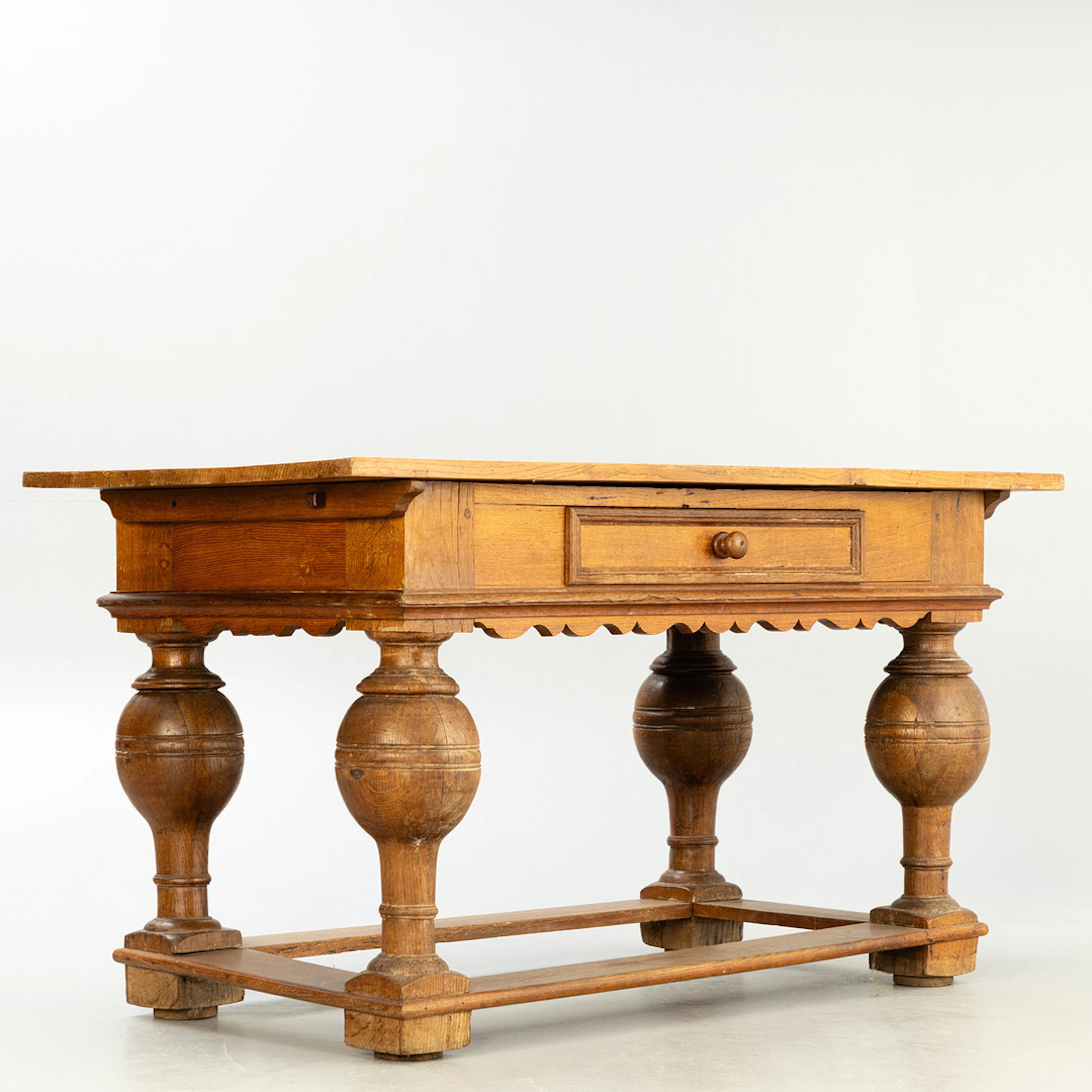 Barock-Tisch, Eiche, Norddeutschland, 19. Jh.