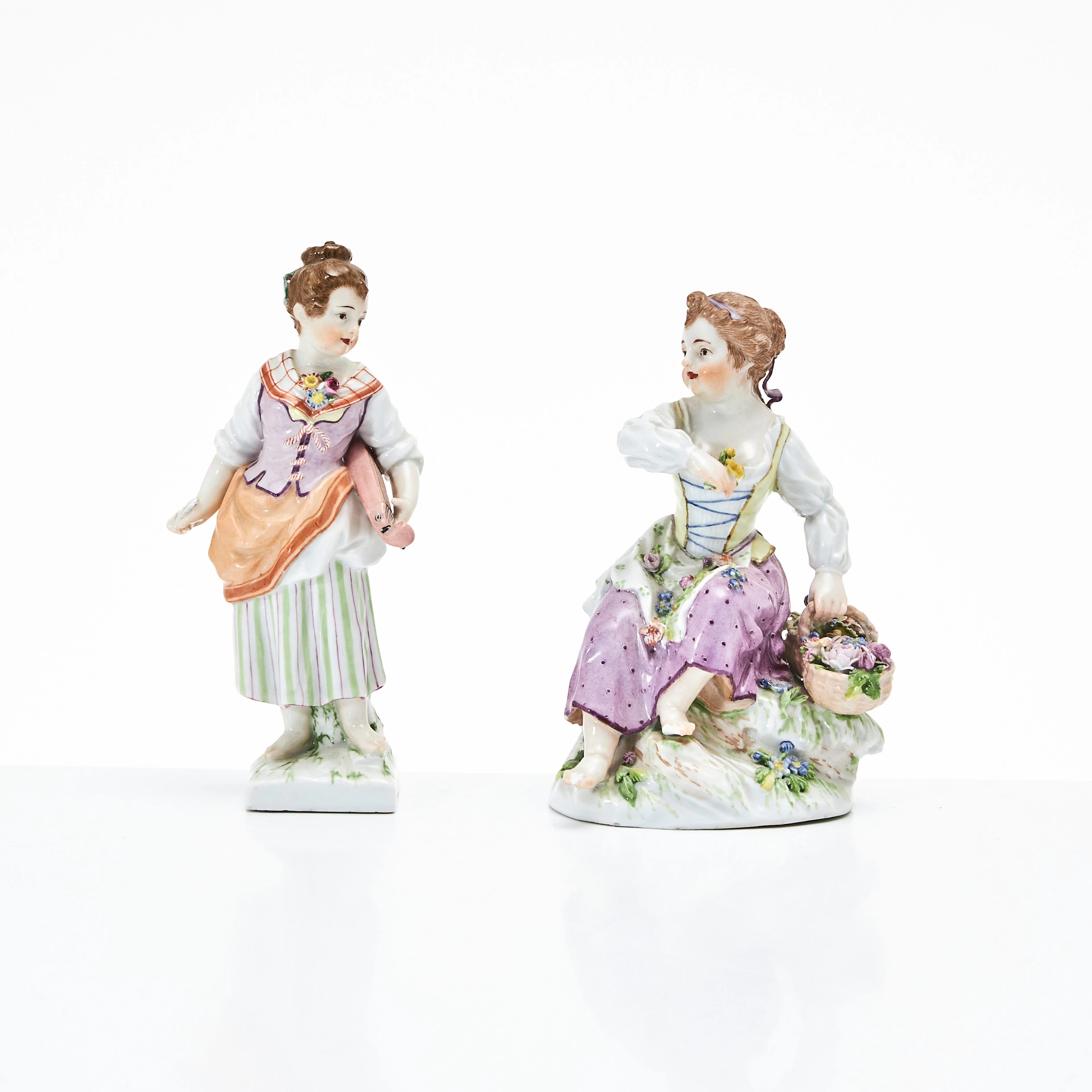 FIGURINER, 2 st., porslin, märkta Berlin, 1800-tal.