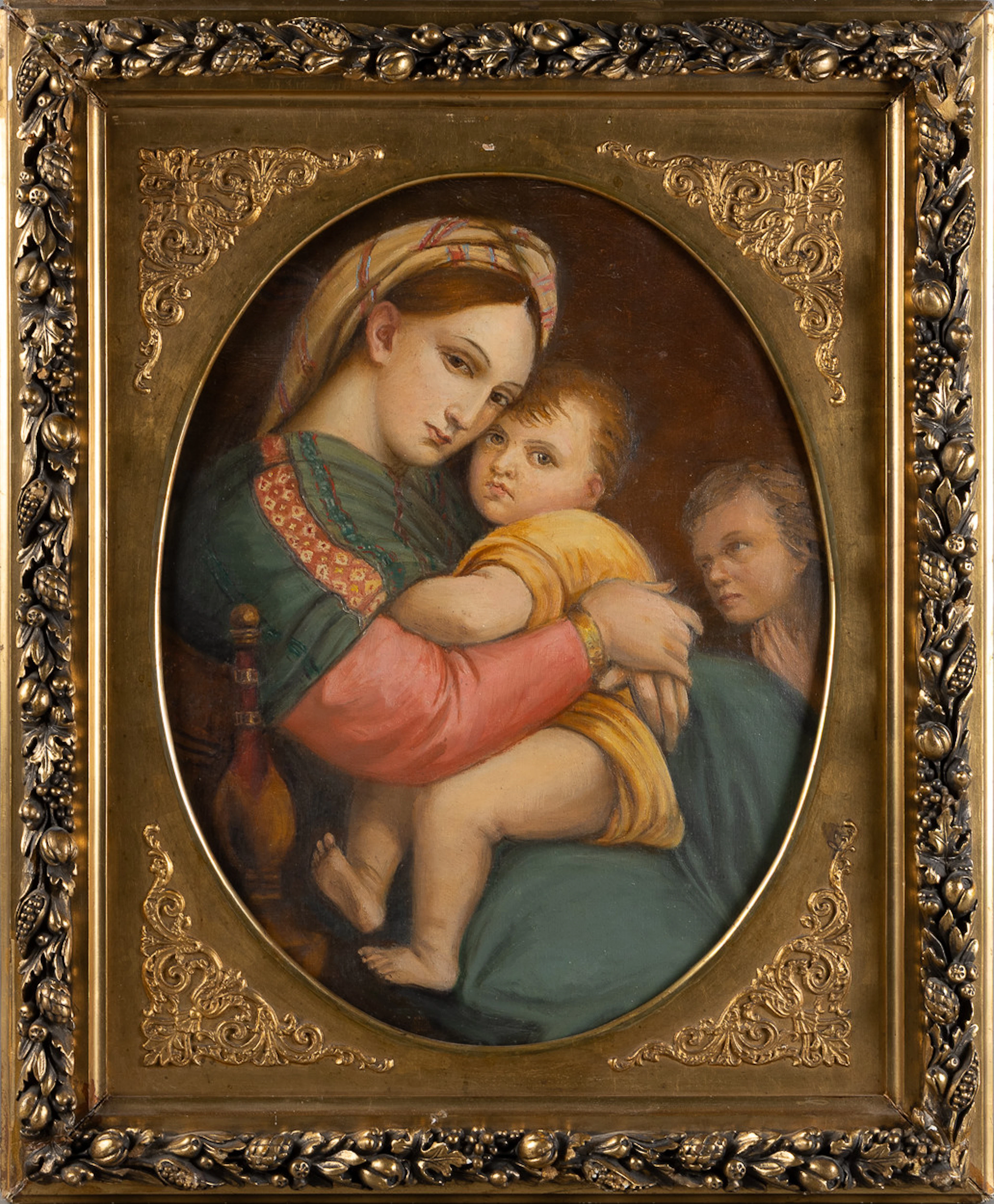 OKÄNK KONSTNÄR, "Madonna della seggiola", olja på duk, omkring år