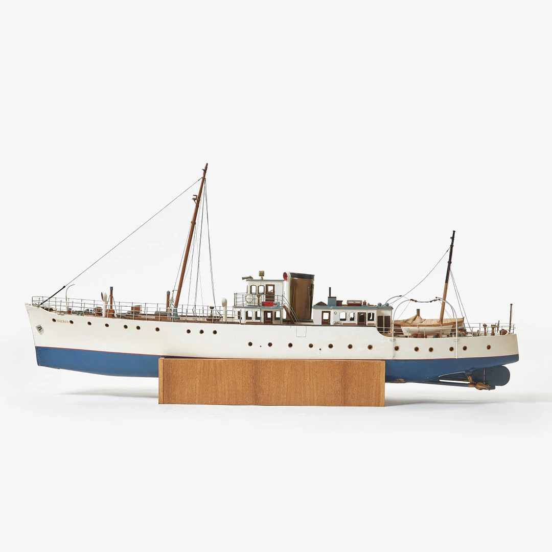 FARTYGSMODELL, steam pond boat, föreställande motorjakten "Braemar"