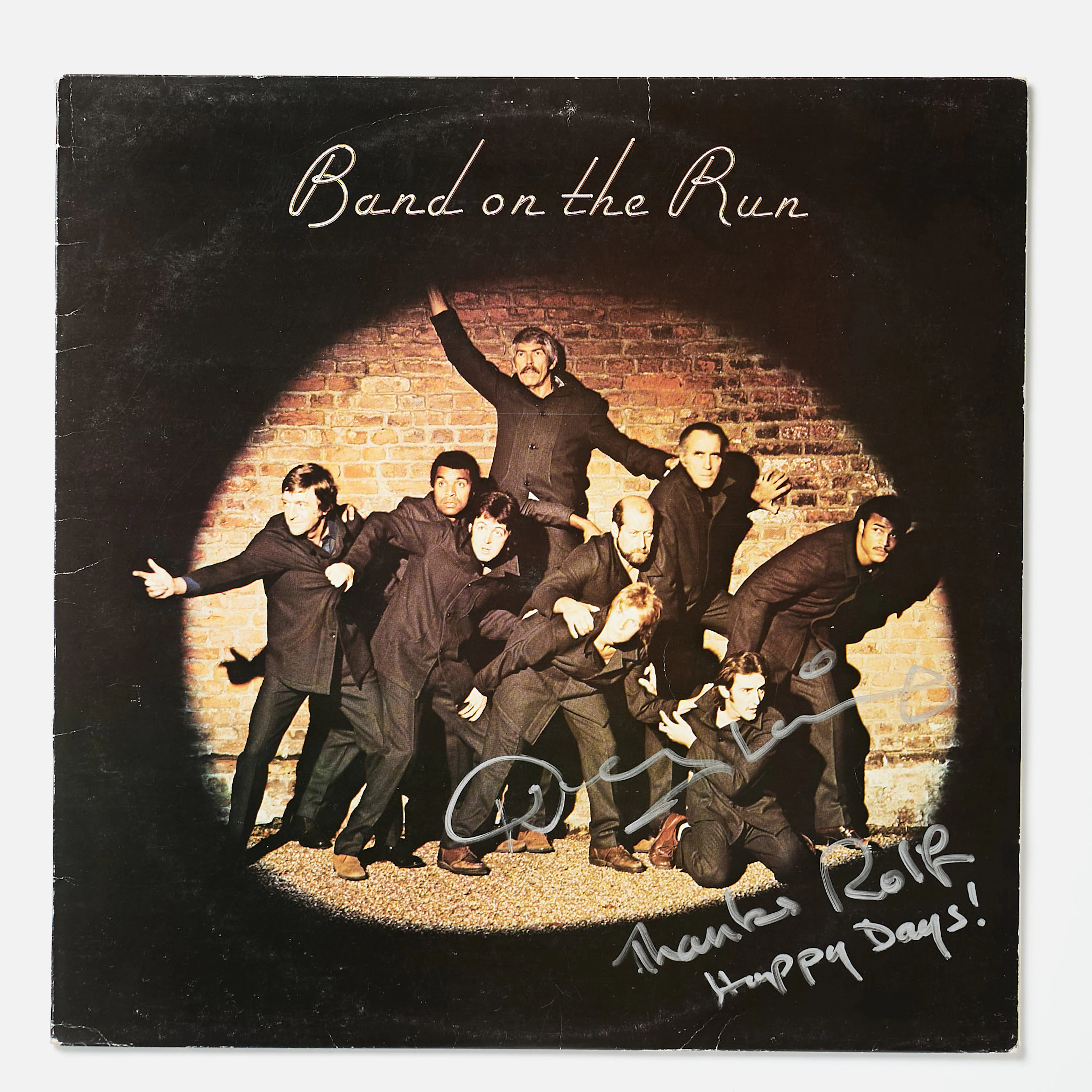 DENNY LAINE, (Paul Mccartney & Wings), signerad skiva, Lpn "Band on