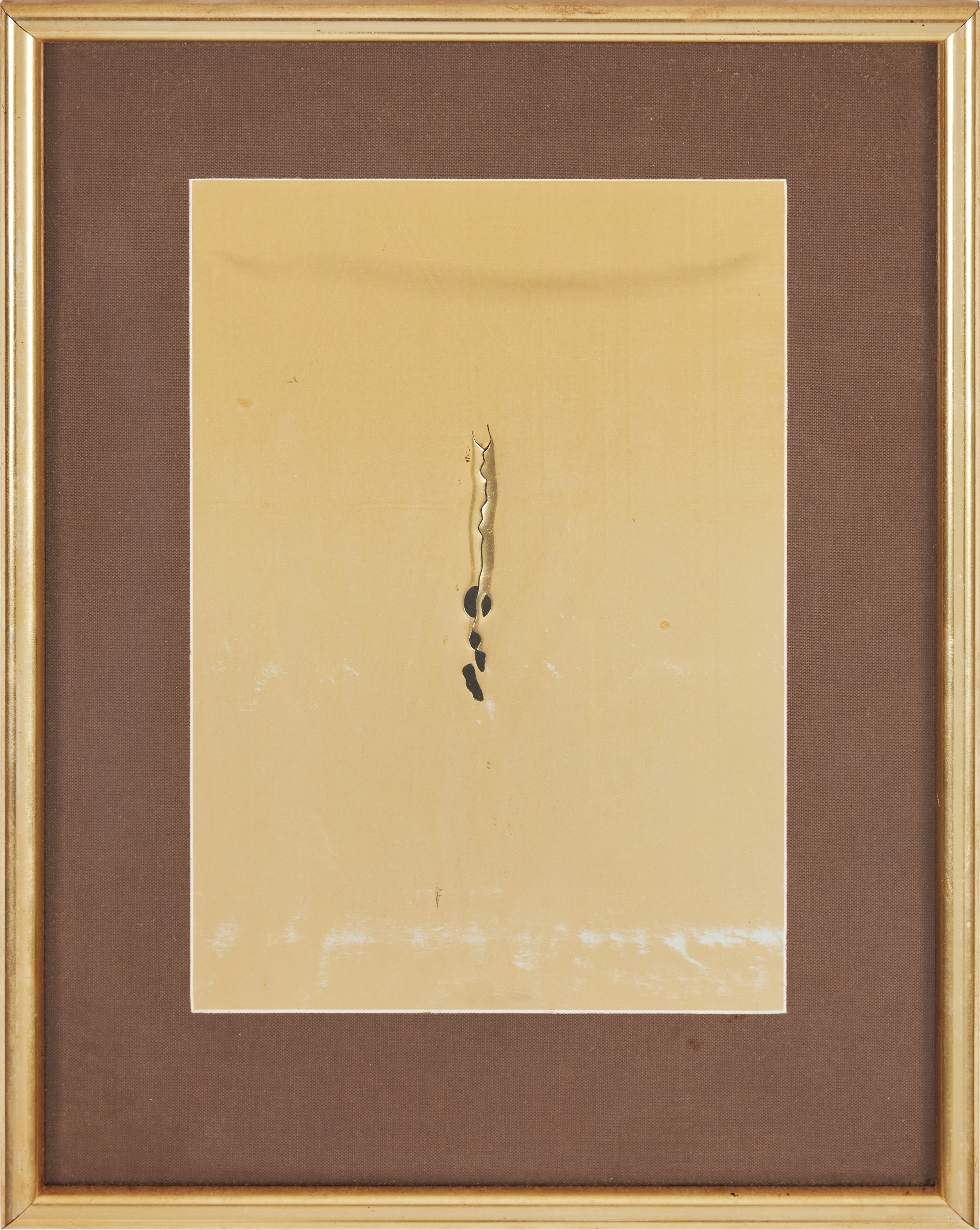 LUCIO FONTANA (1899-1968). Komposition med snitt och hål, folie.