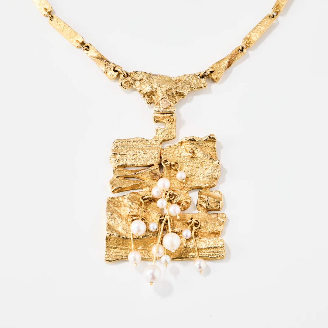 BJÖRN WECKSTRÖM. Collier, "Flowering Wall/Blommande Mur", 18K guld