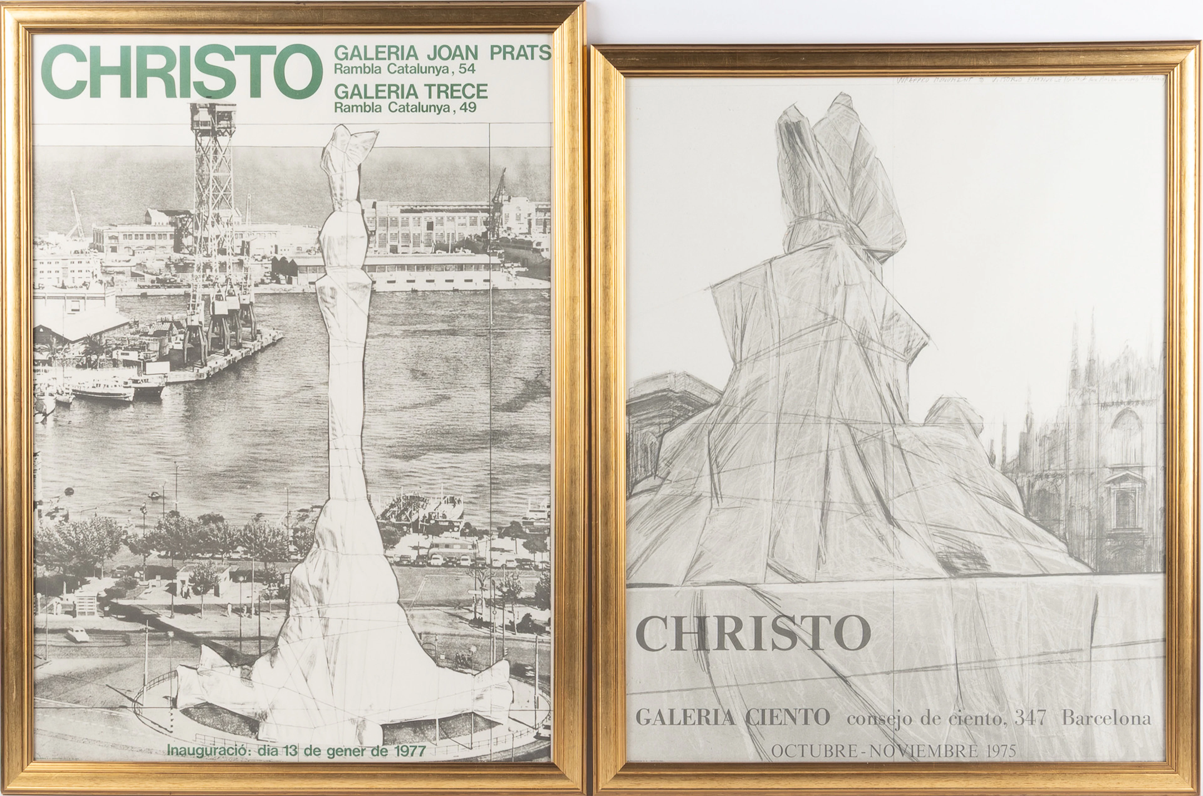 CHRISTO & JEANNE CLAUDE. Uttställningsaffischer, 2 stycken.