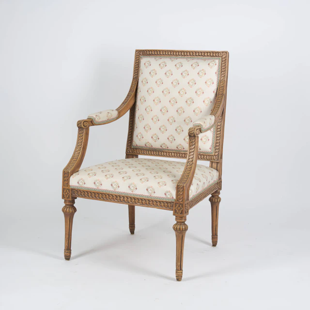KARMSTOL, gustaviansk stil, omkring 1800-talets slut.