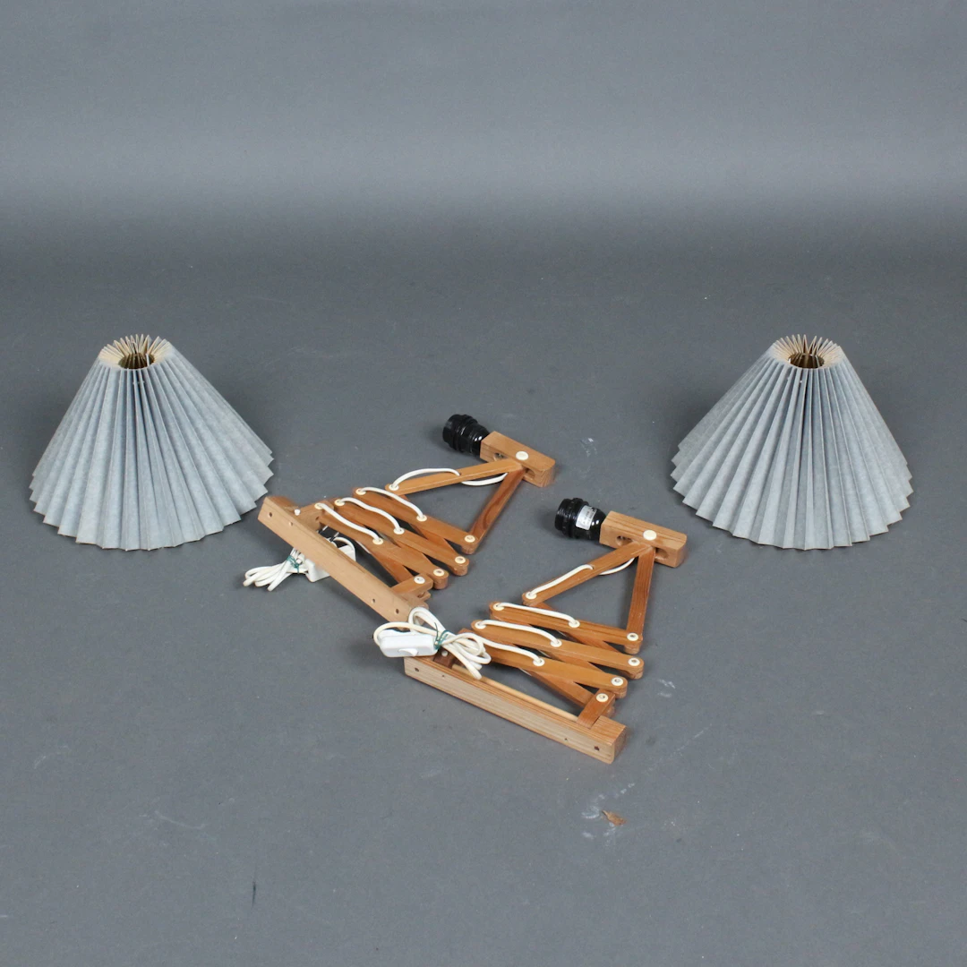 HORN BELYSNING. Skandinavische Scherenlampe der 1970er, Dänemark.