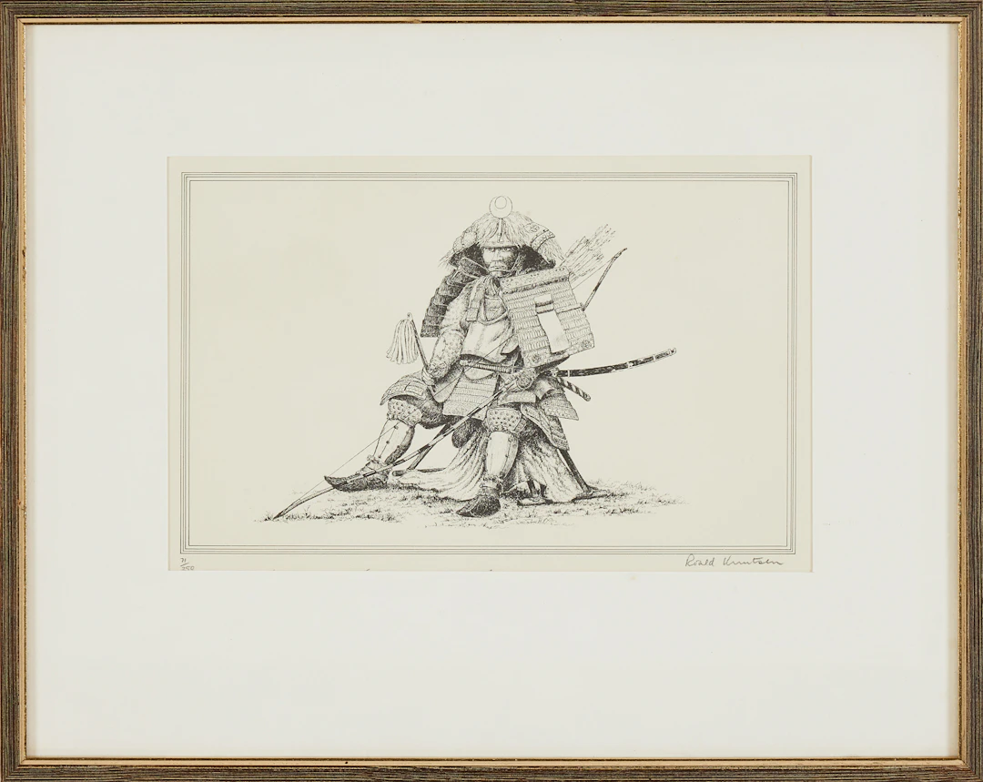ROALD KNUTSEN (1933-2025). samurai, litografi, signerad och numrerad 71/250.
