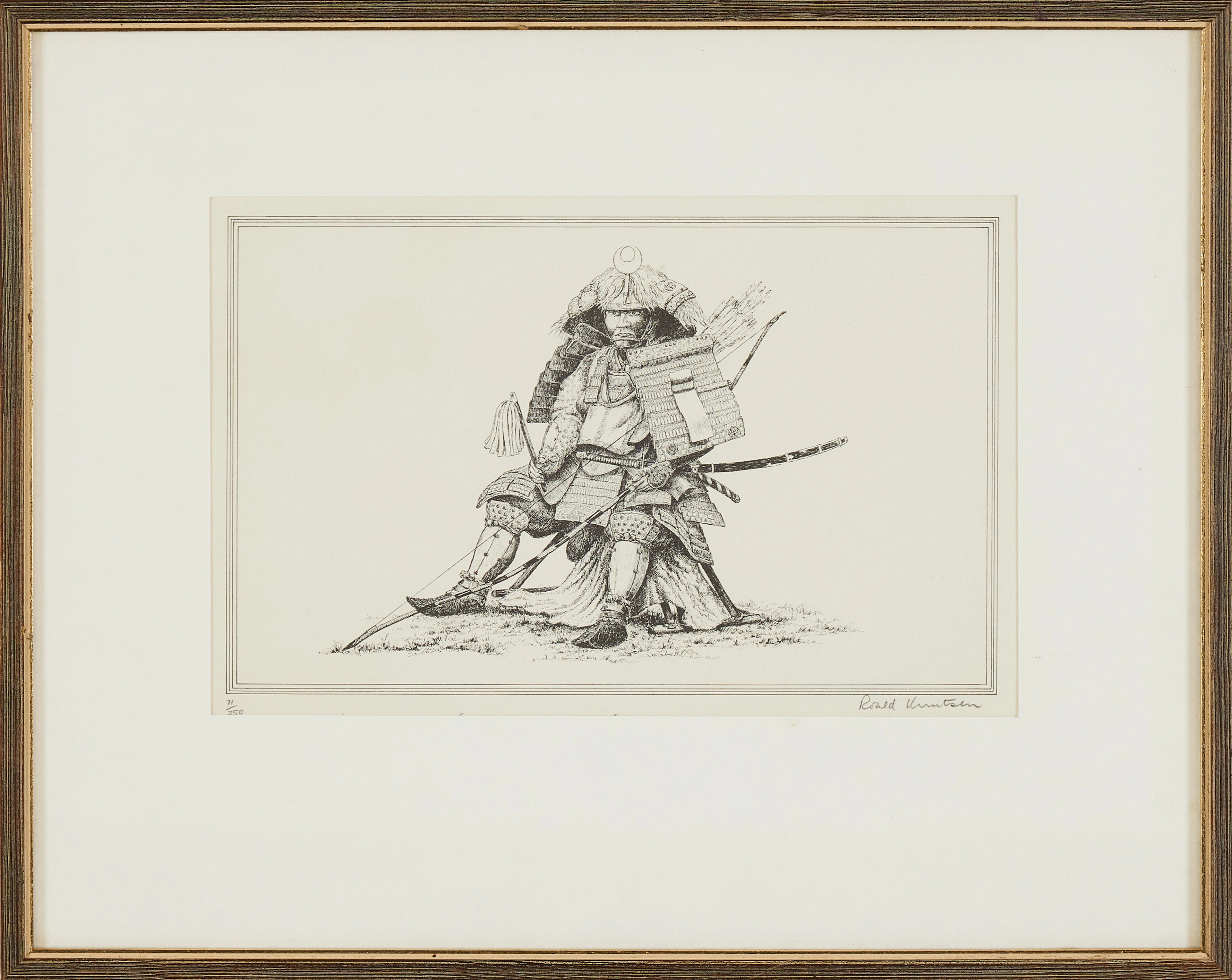 ROALD KNUTSEN (1933-2025). samurai, litografi, signerad och numrerad 71/250.