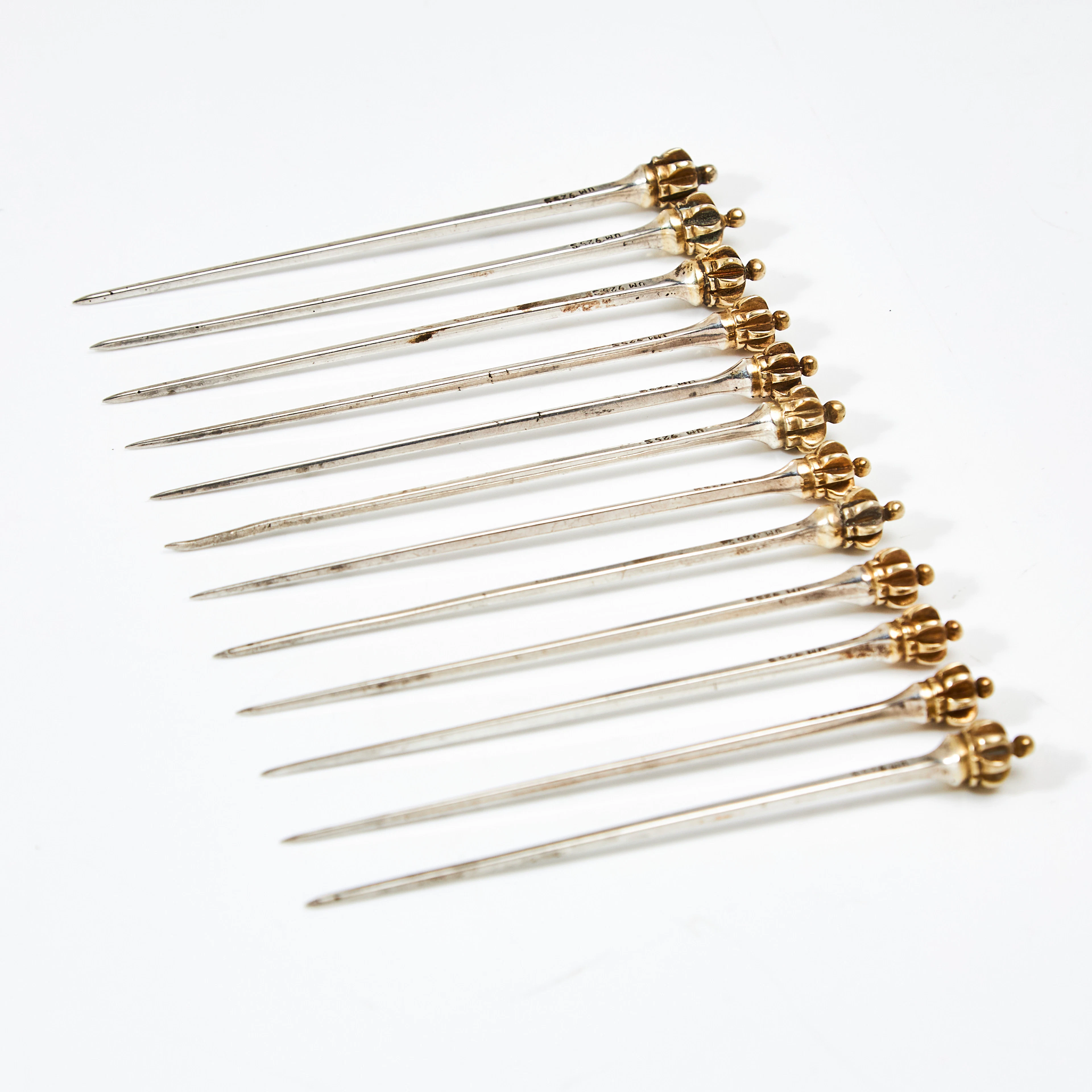 COCKTAILPINNAR, 12 st., sterlingsilver.