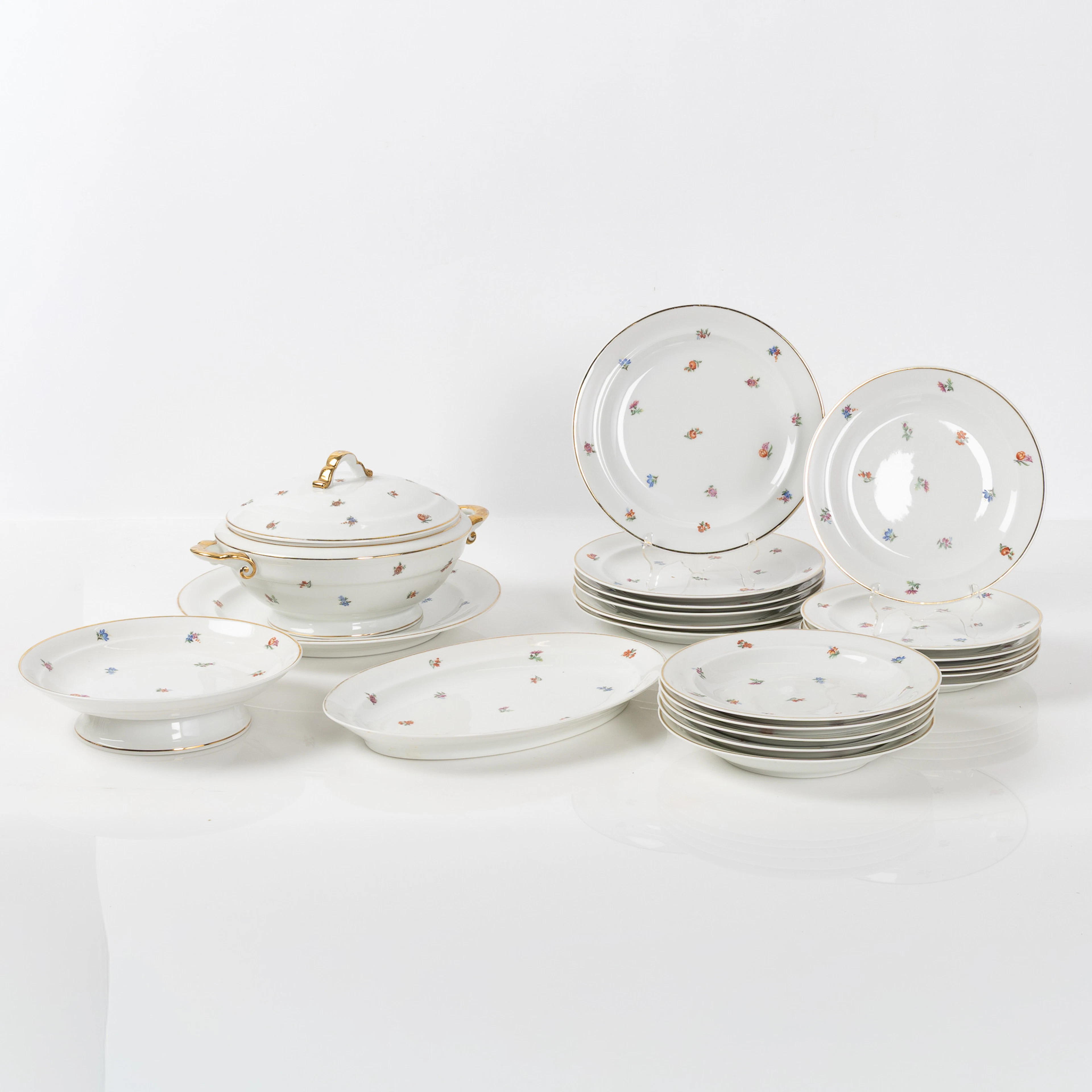 TALLRIKAR, 21 delar, Chastagner & Cie, Limoges, France.