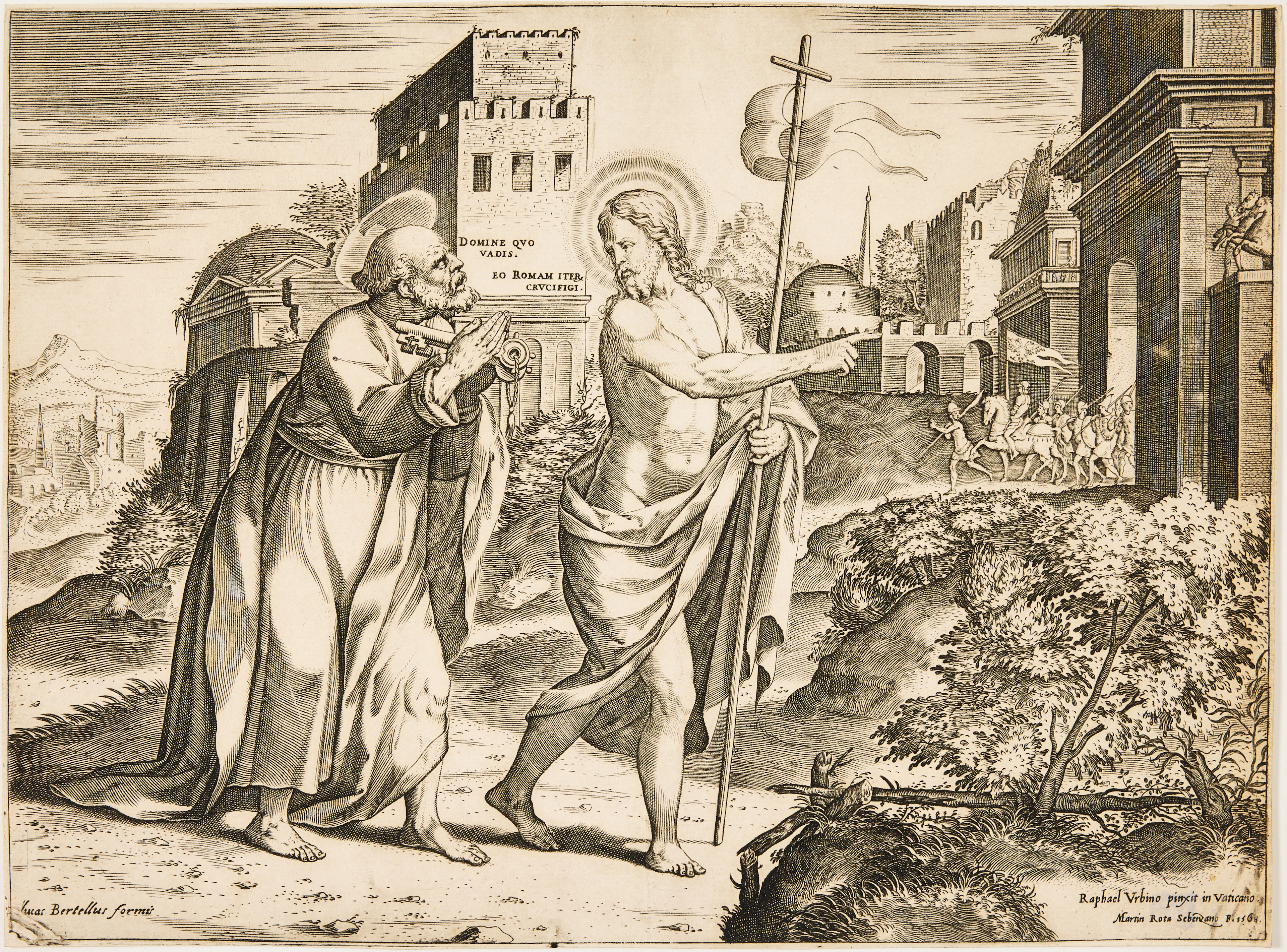 MARTINO ROTA (CROATIA AND ITALY CIRCA 1520-1583). "Domine Quo Vadis