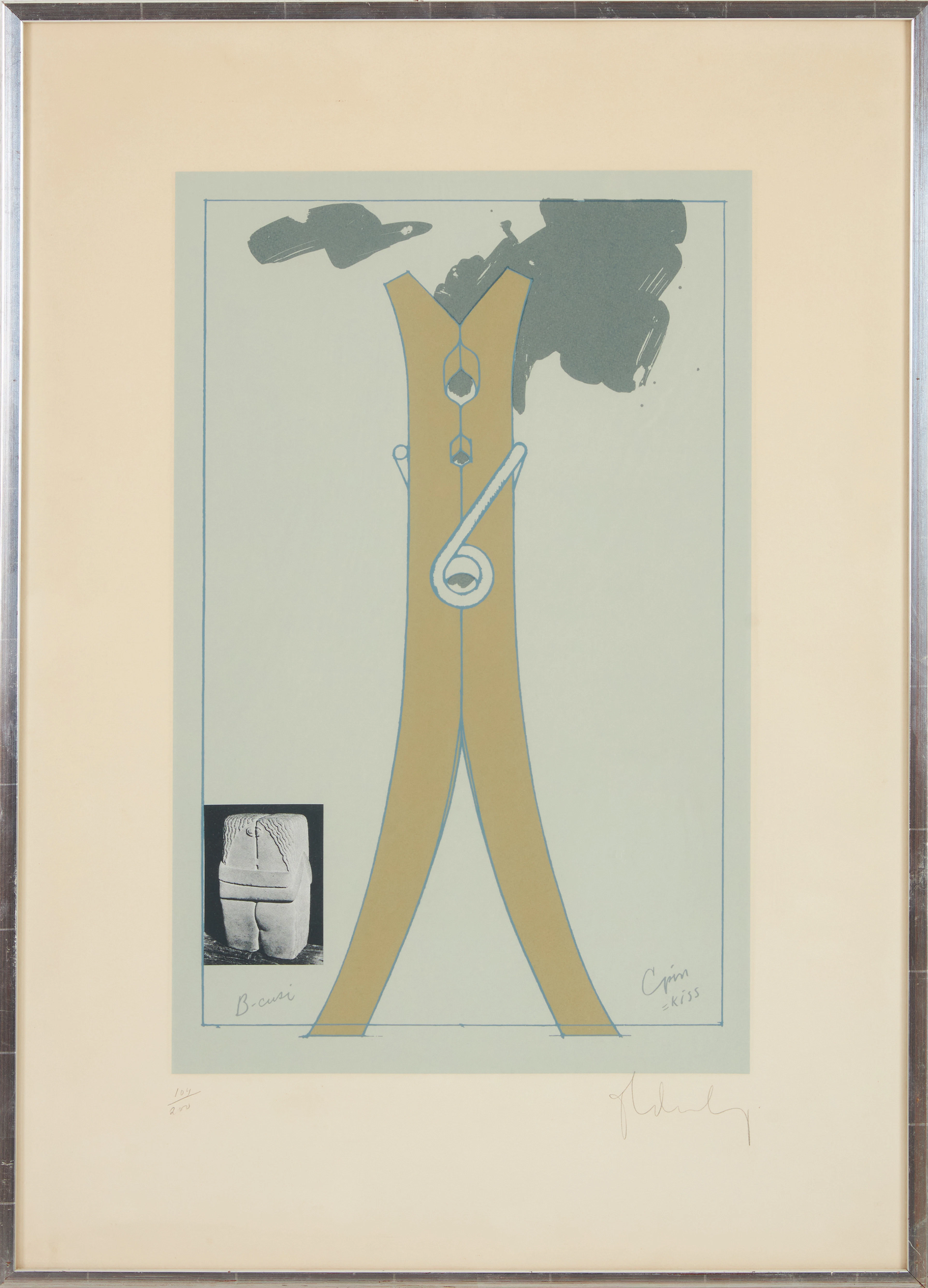 CLAES OLDENBURG (1929-2022). "Clothesspin", färgserigrafi, signerad