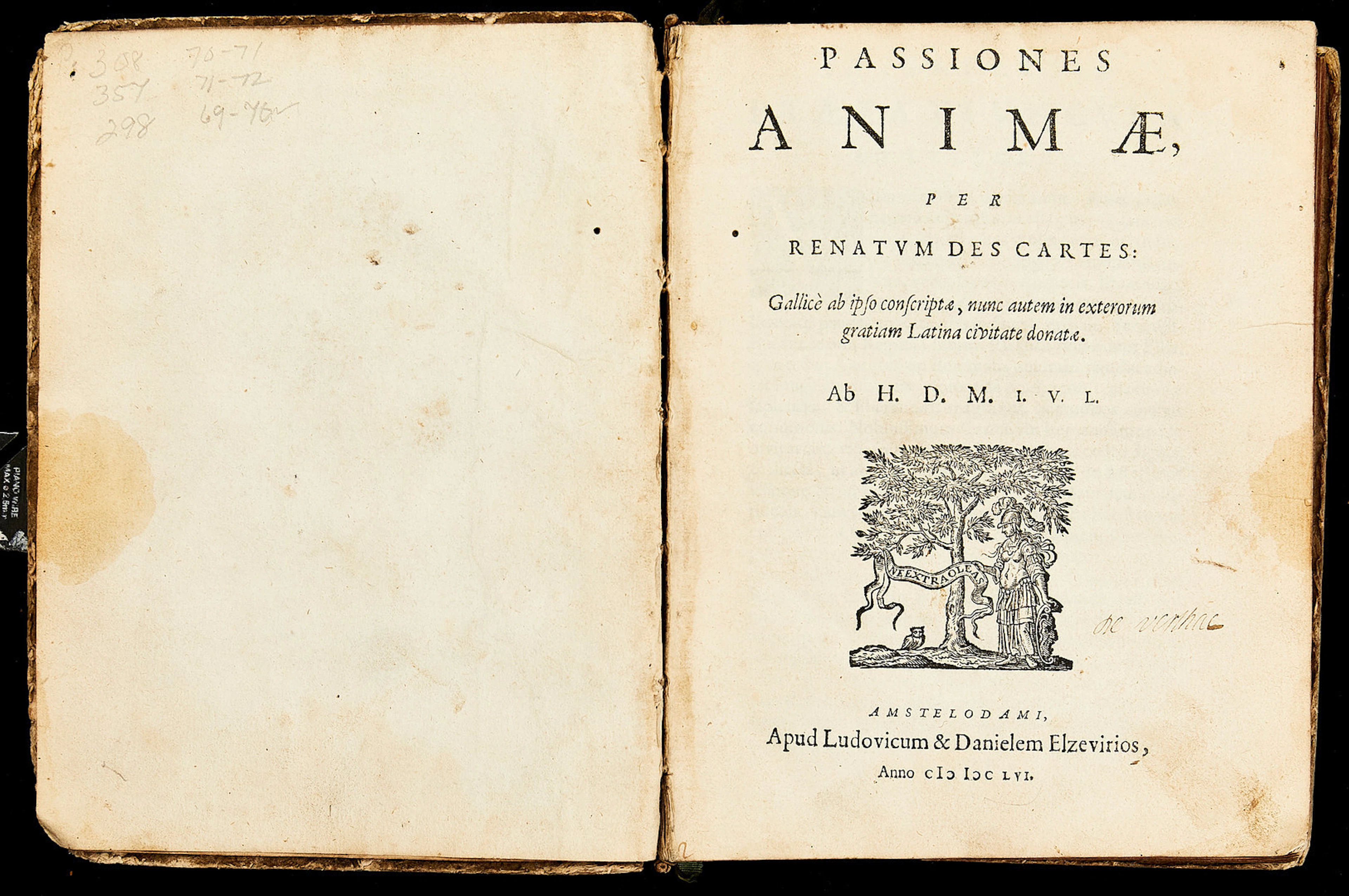 DESCARTES, PASSIONES ANIMAE, 1656 and MEDITATIONES 1654.