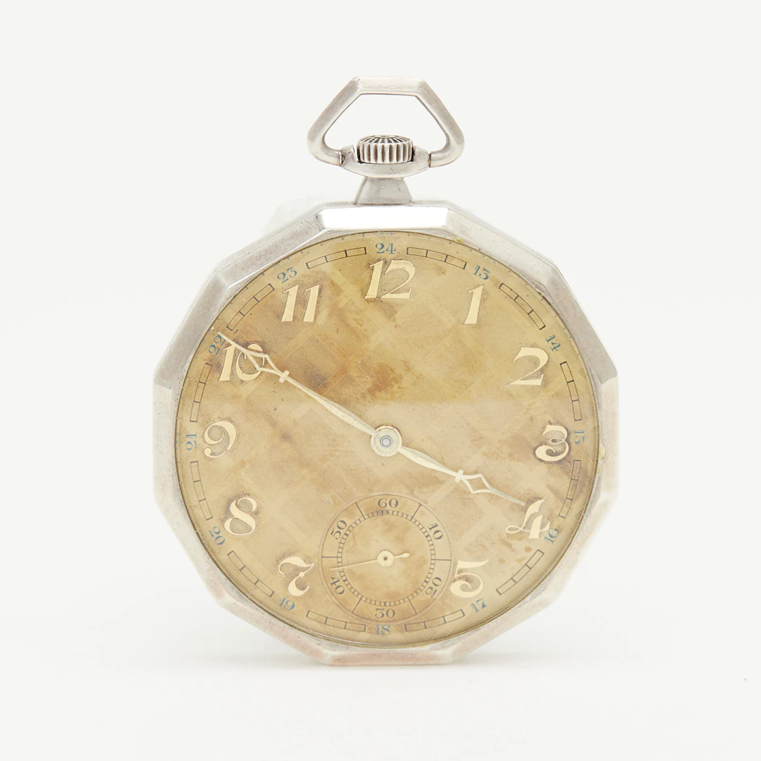 ALPINA UNION HORLOGÉRE. Frack-Taschenuhr, 900er Silber, um 1930, Schweiz.